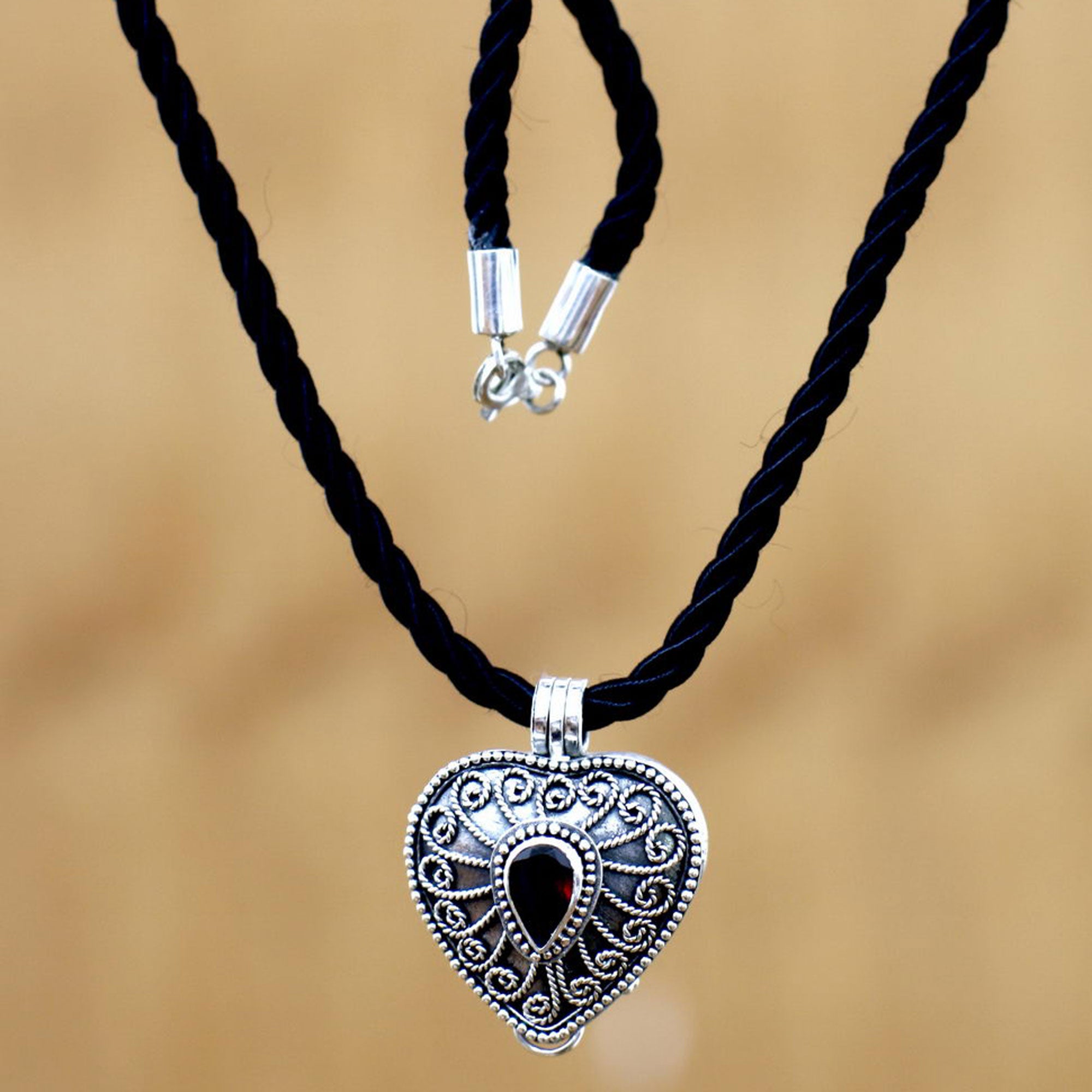 Premium Secret Love Heart Shaped Necklace - Handcrafted Indonesian Jewelry