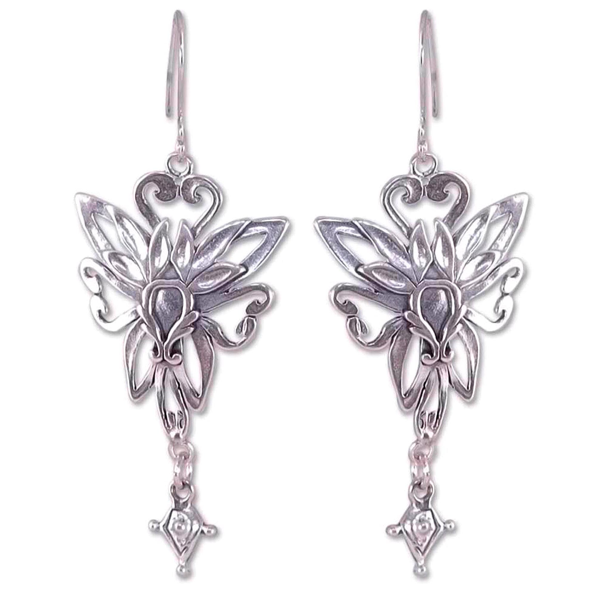 Premium Sterling Silver Fairy Earrings - Handcrafted Elegance