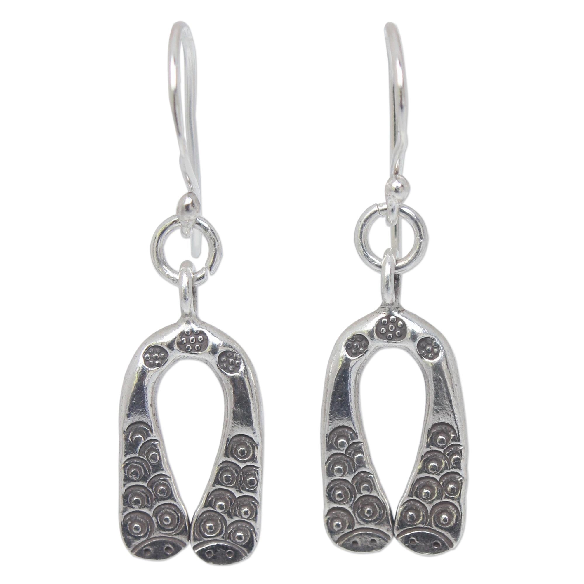 Premium Siamese Serpent Sterling Silver Dangle Earrings