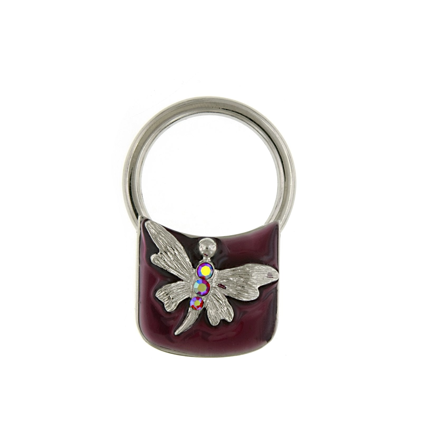 Premium 1928 Jewelry® Silver-Tone Red Enamel Butterfly Key Fob – Ultimate Style Upgrade