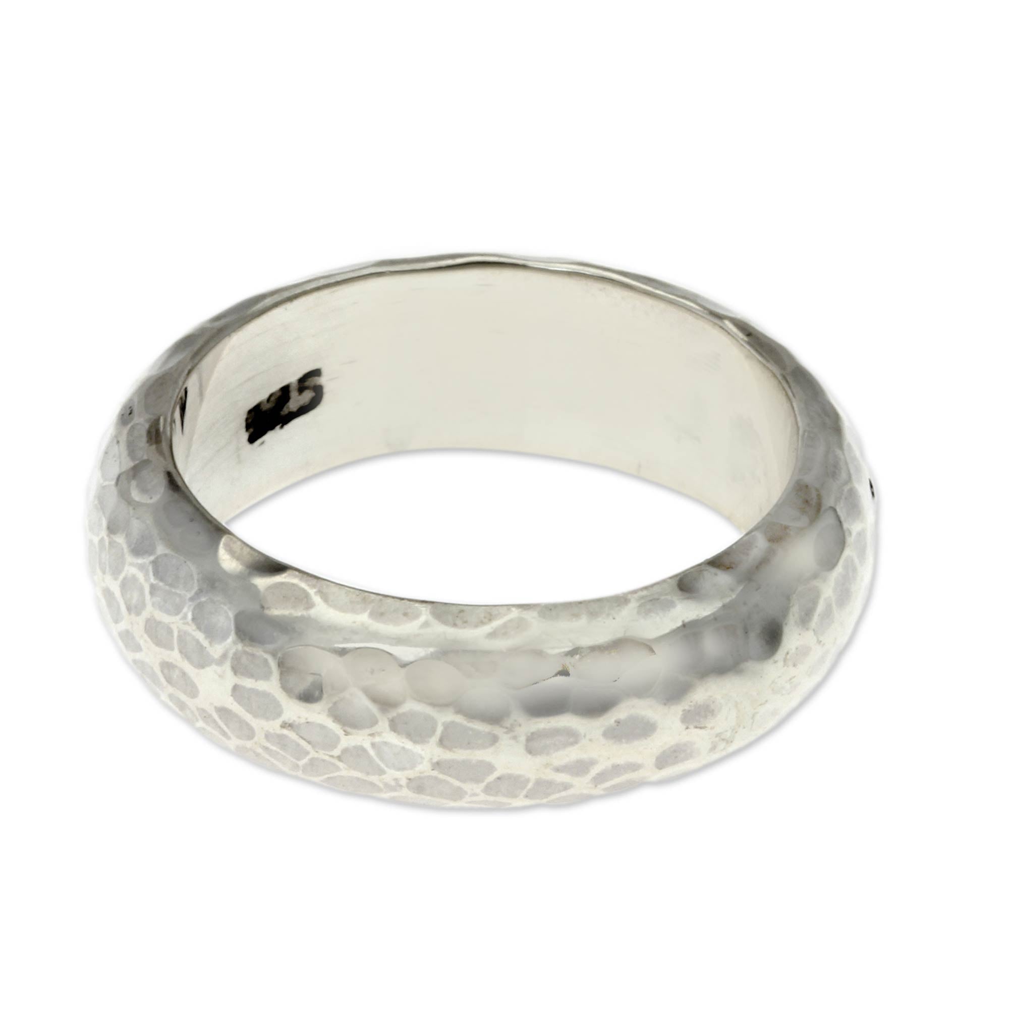 Premium Moon Walker Hammered Silver Ring – Ultimate Lunar Elegance