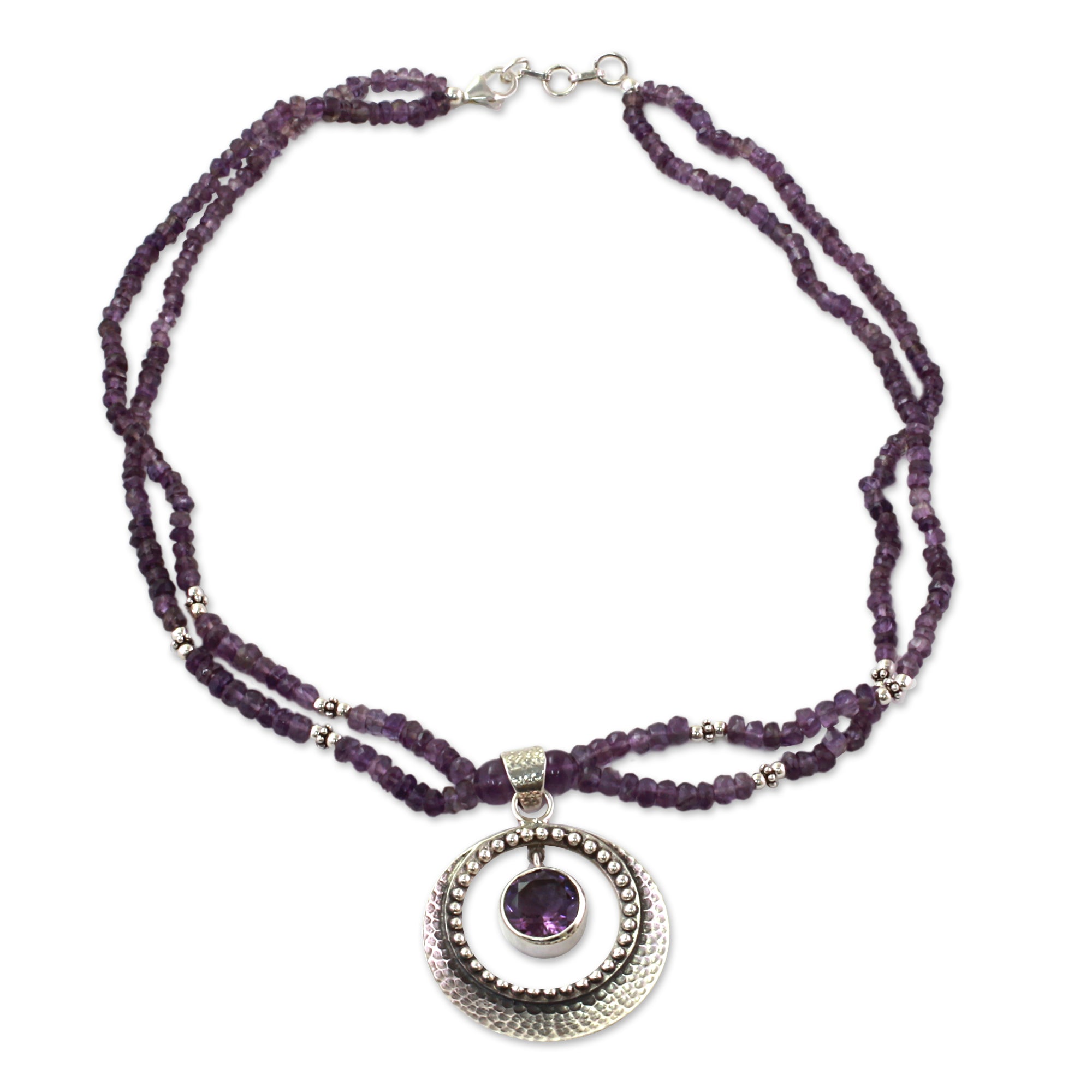 Premium Amethyst Beaded Choker Necklace