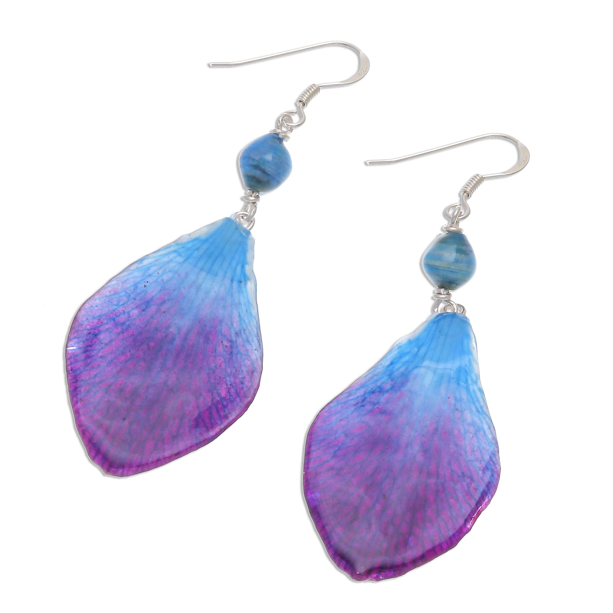 Premium Forever Blue Orchid Earrings – Handcrafted in Thailand with Eco-Friendly Materials