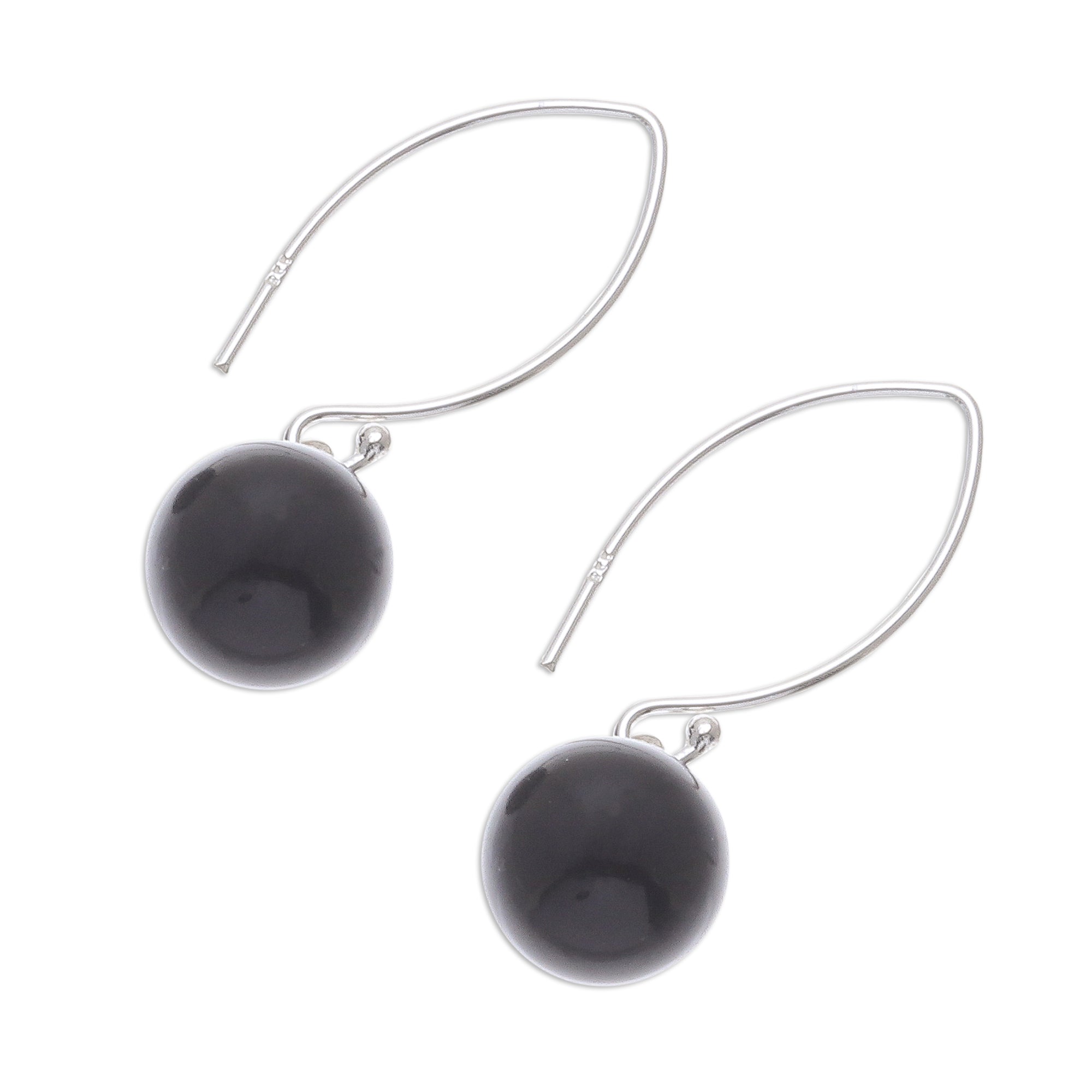 Premium Midnight Black Onyx Dangle Earrings - Ultimate Emotional Strength Jewelry