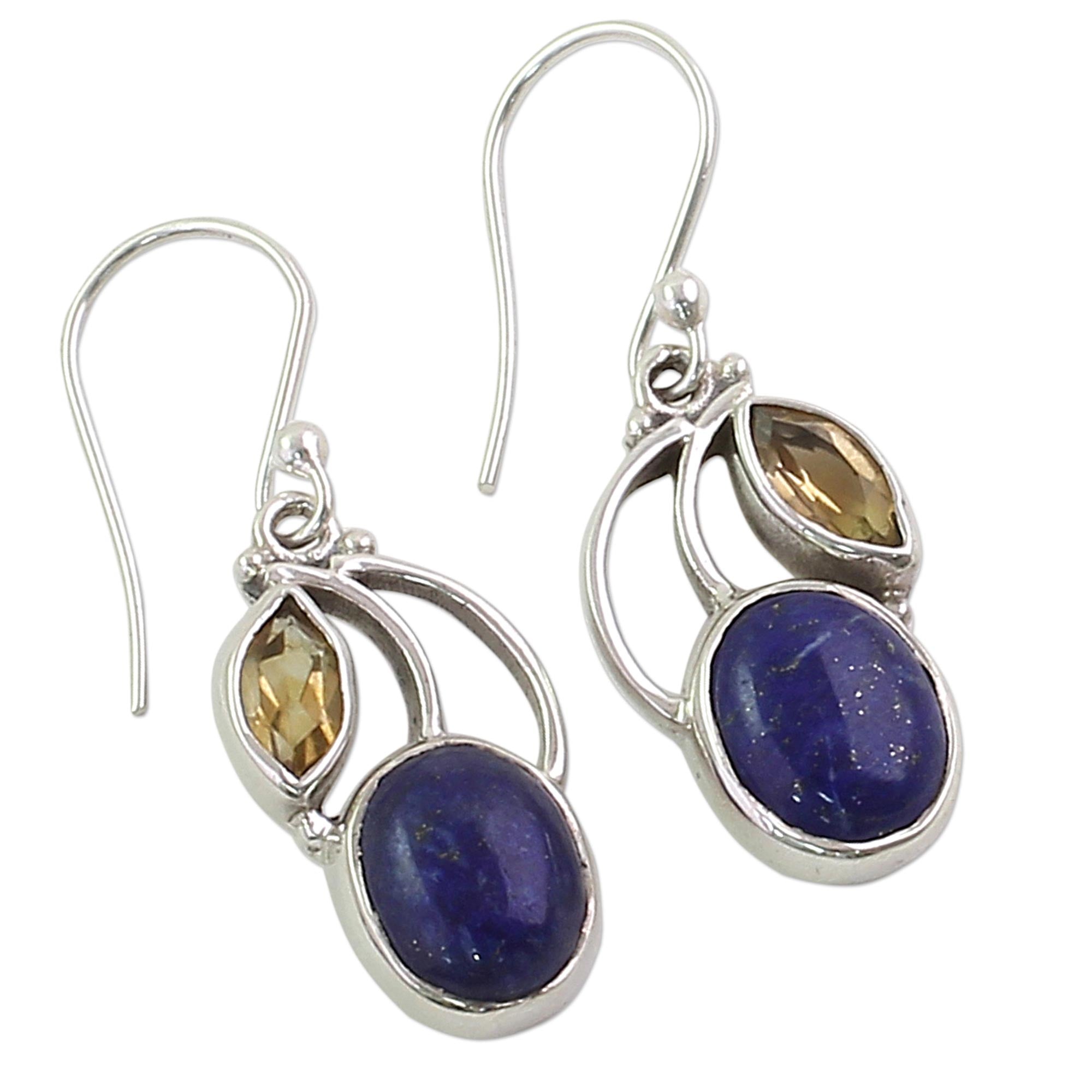 Premium Starry Beauties Lapis Lazuli Dangle Earrings - Handcrafted Elegance