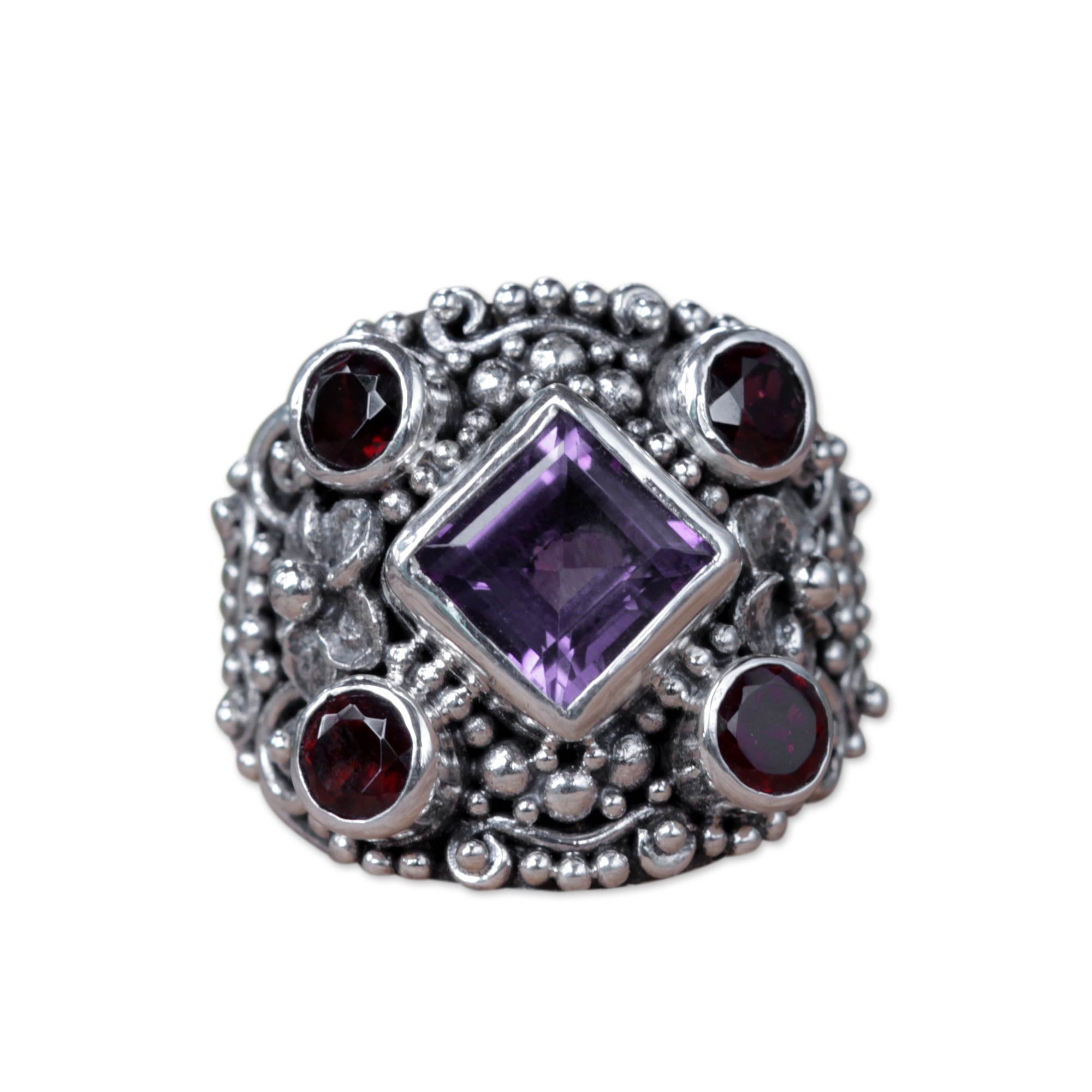 Premium Royal Balinese Sterling Silver Gemstone Ring