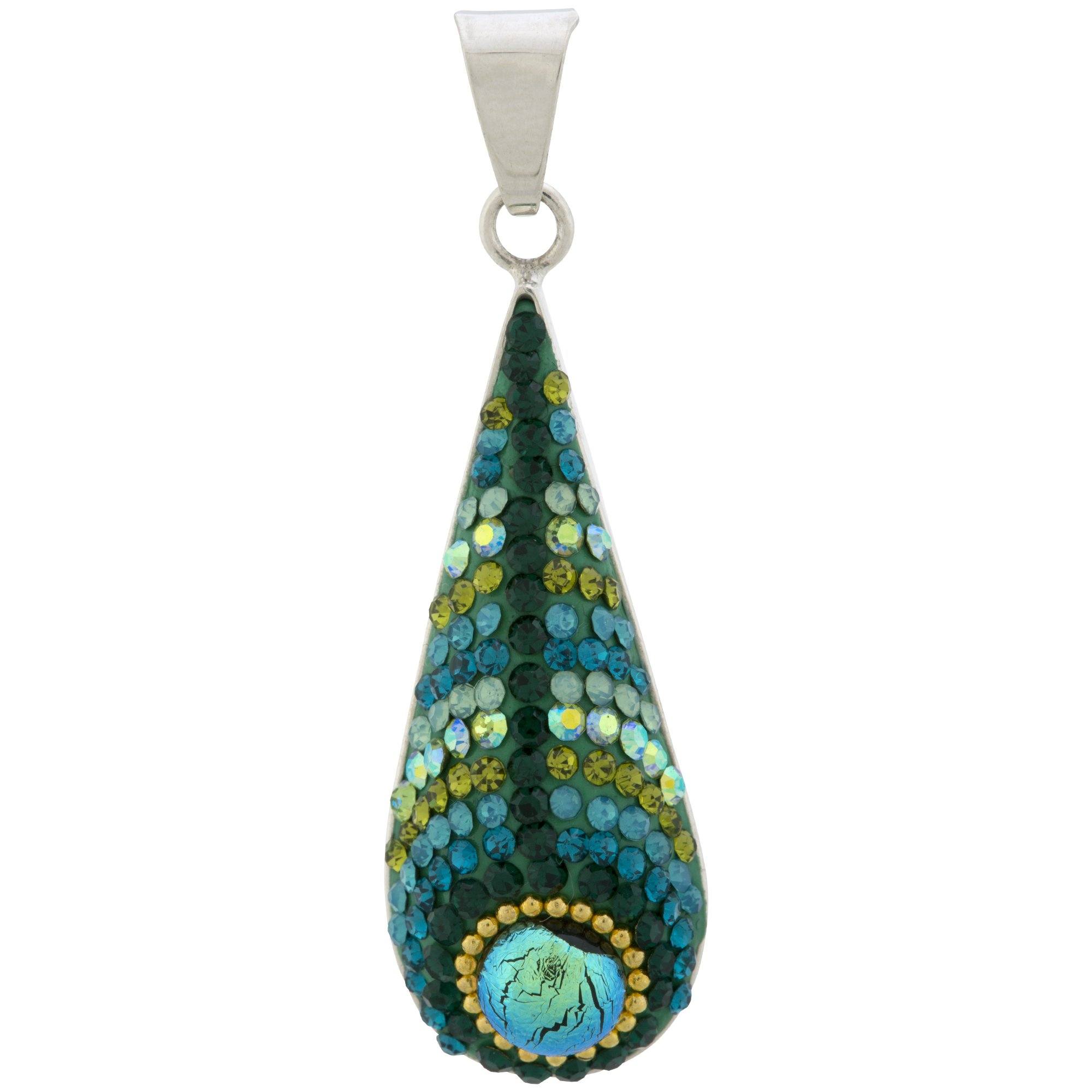 Premium Peacock Mosaic Sterling Silver Necklace - Ultimate Exotic Style