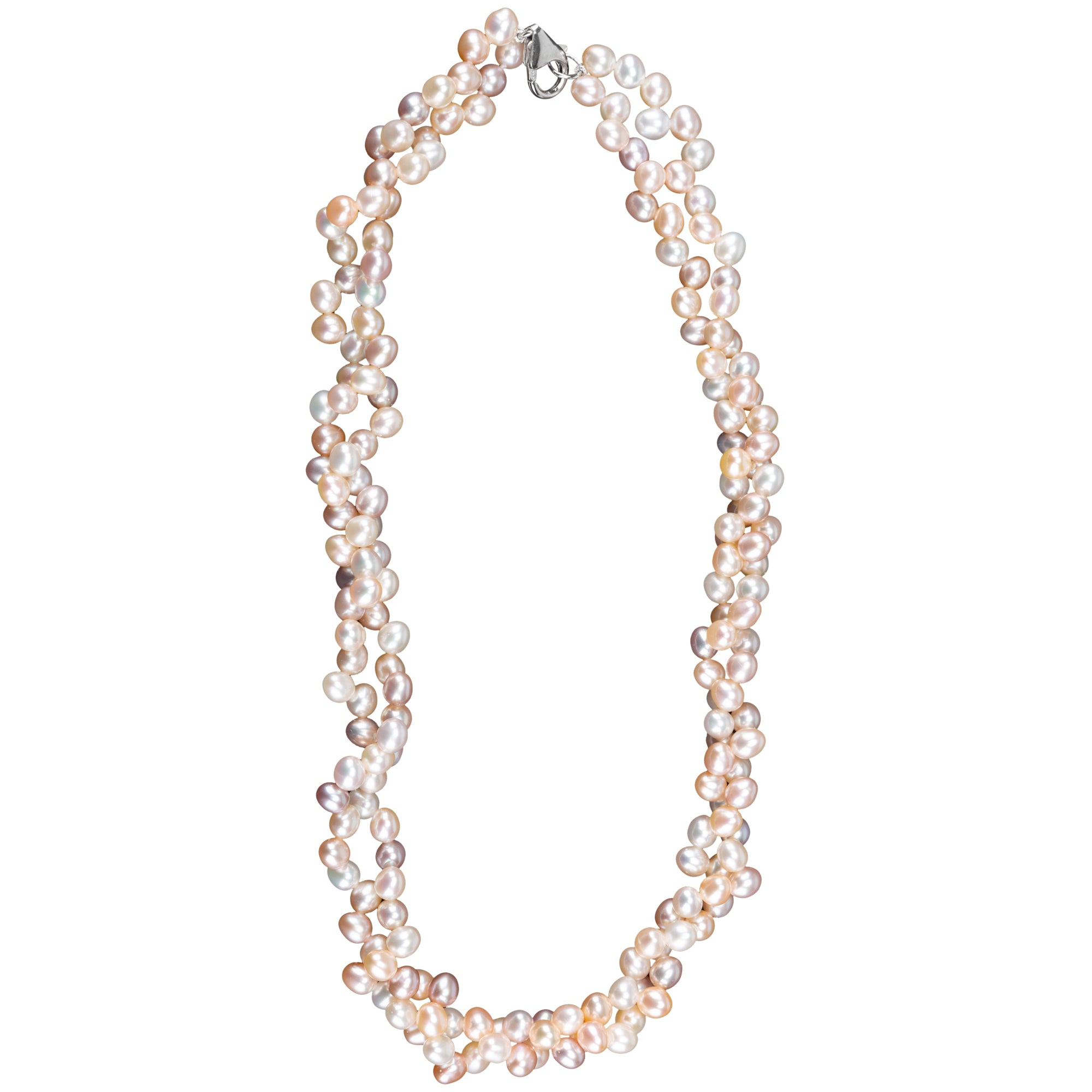 Premium Interwoven Freshwater Pearl Necklace - Timeless Elegance