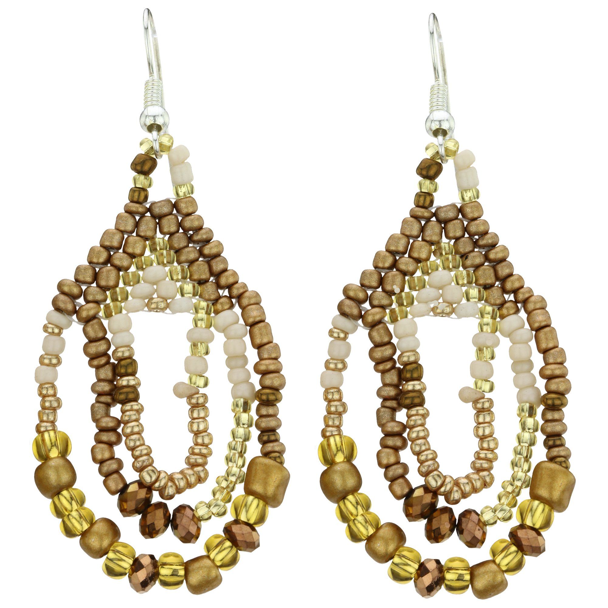 Premium Three Cheers Beaded Earrings - Handmade Fair Trade Jewelry