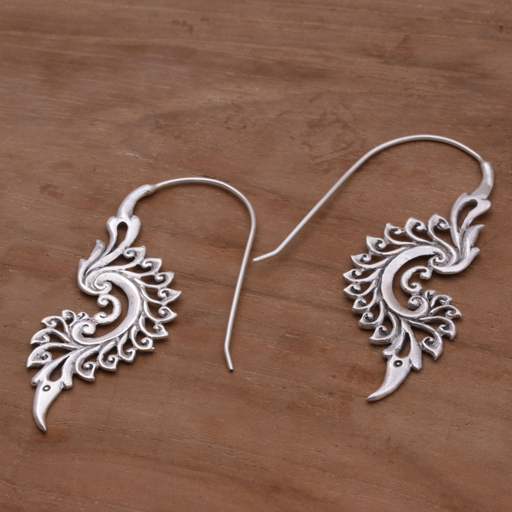 Premium Tribal Allure Sterling Silver Drop Earrings - Handmade & Fair Trade