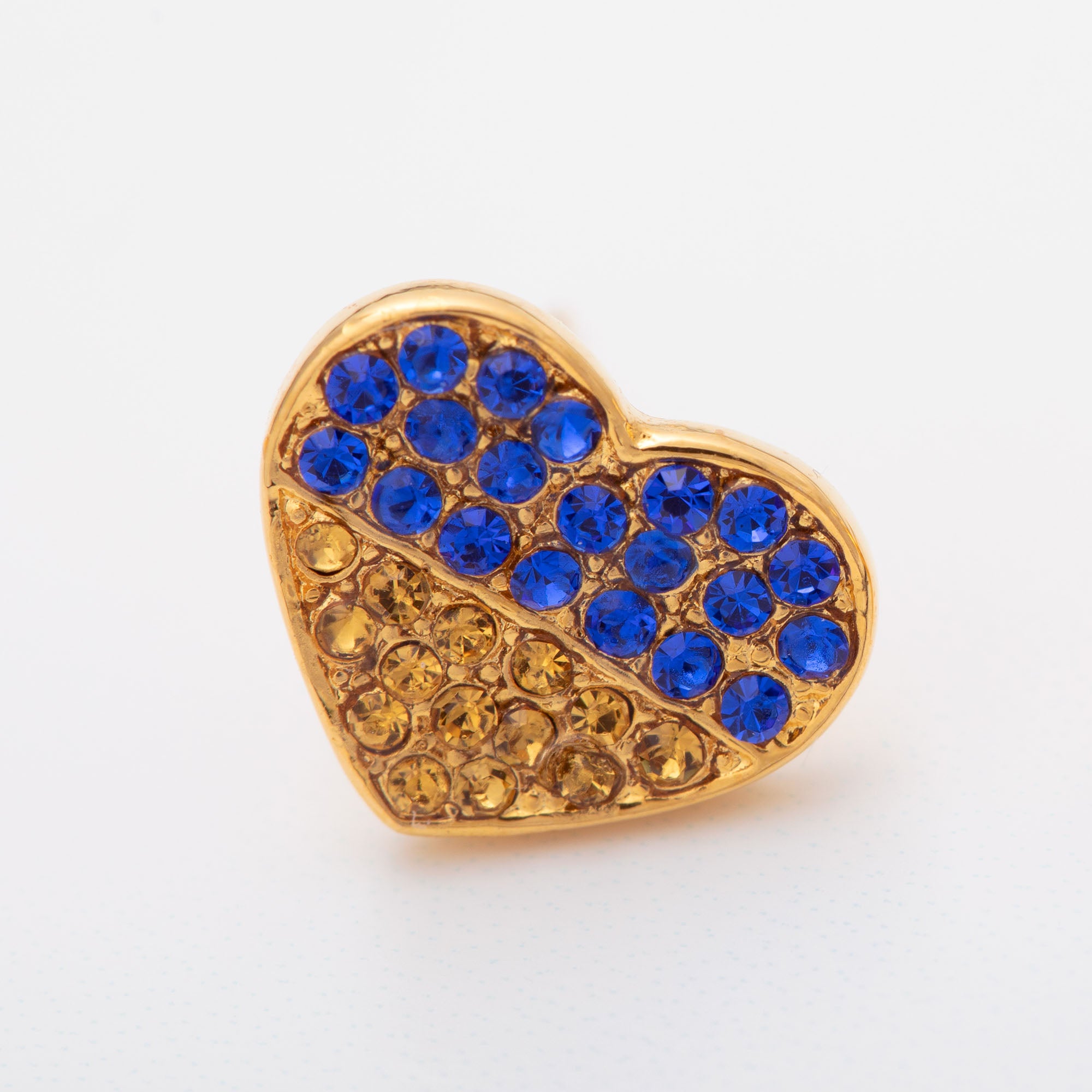 Premium Ukraine Support Gold Plated Heart Earrings