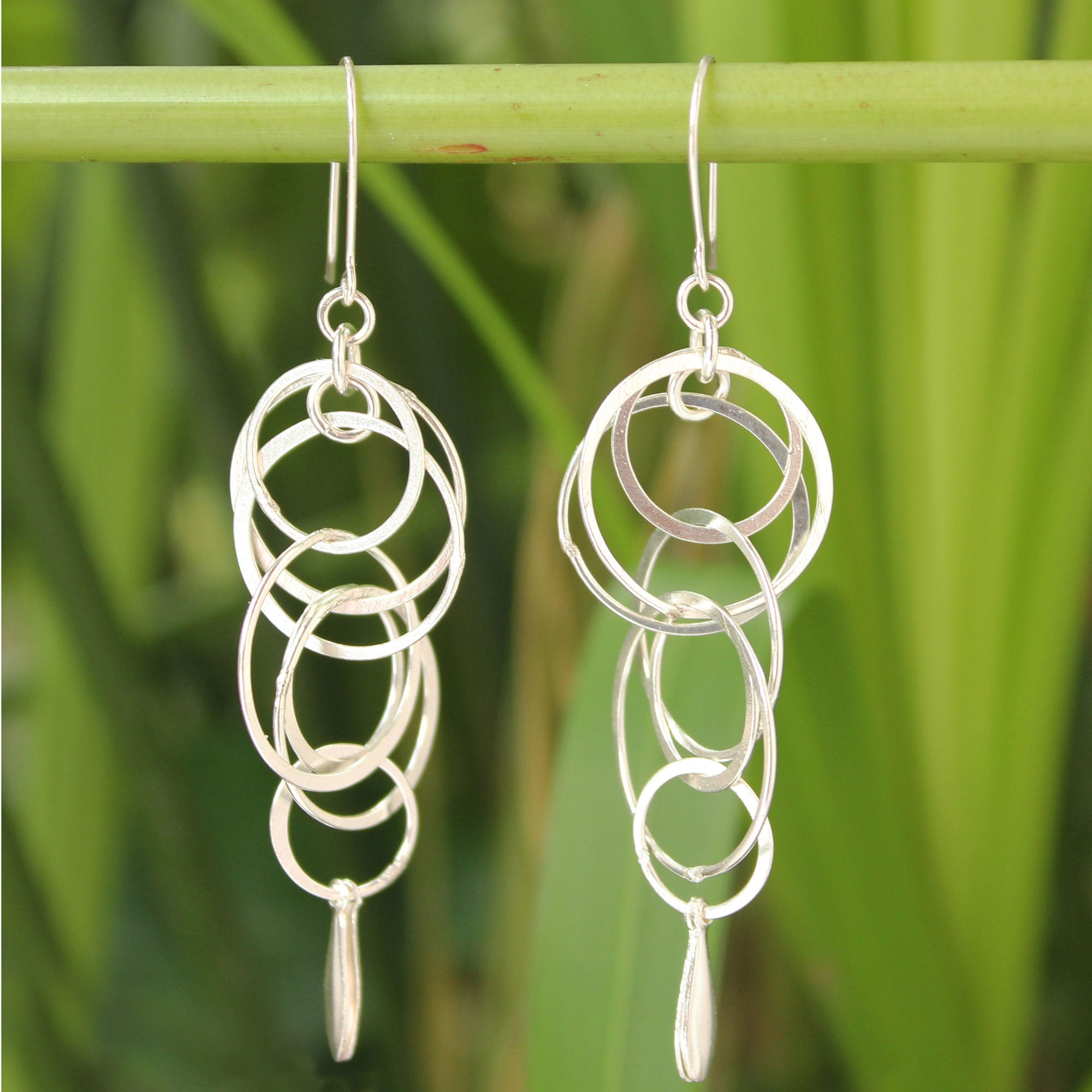 Premium Sterling Silver Dangle Earrings - Elegant Handcrafted Design