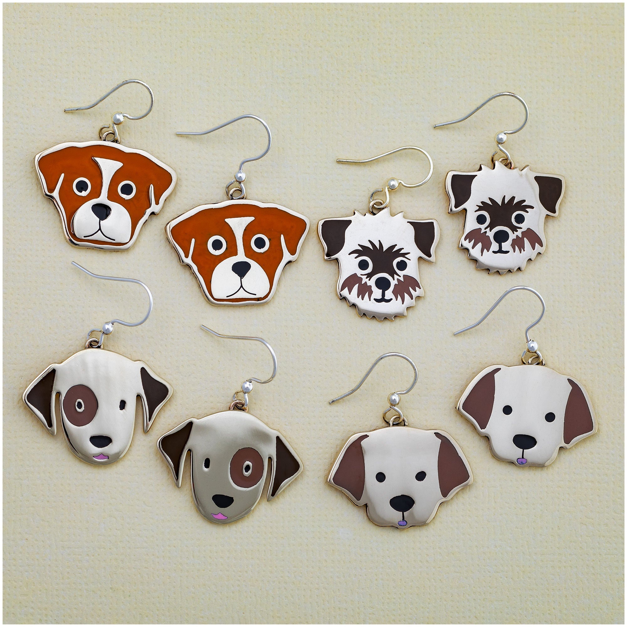 Premium Dog Breed Enamel Earrings - Handmade Fair-Trade Accessories