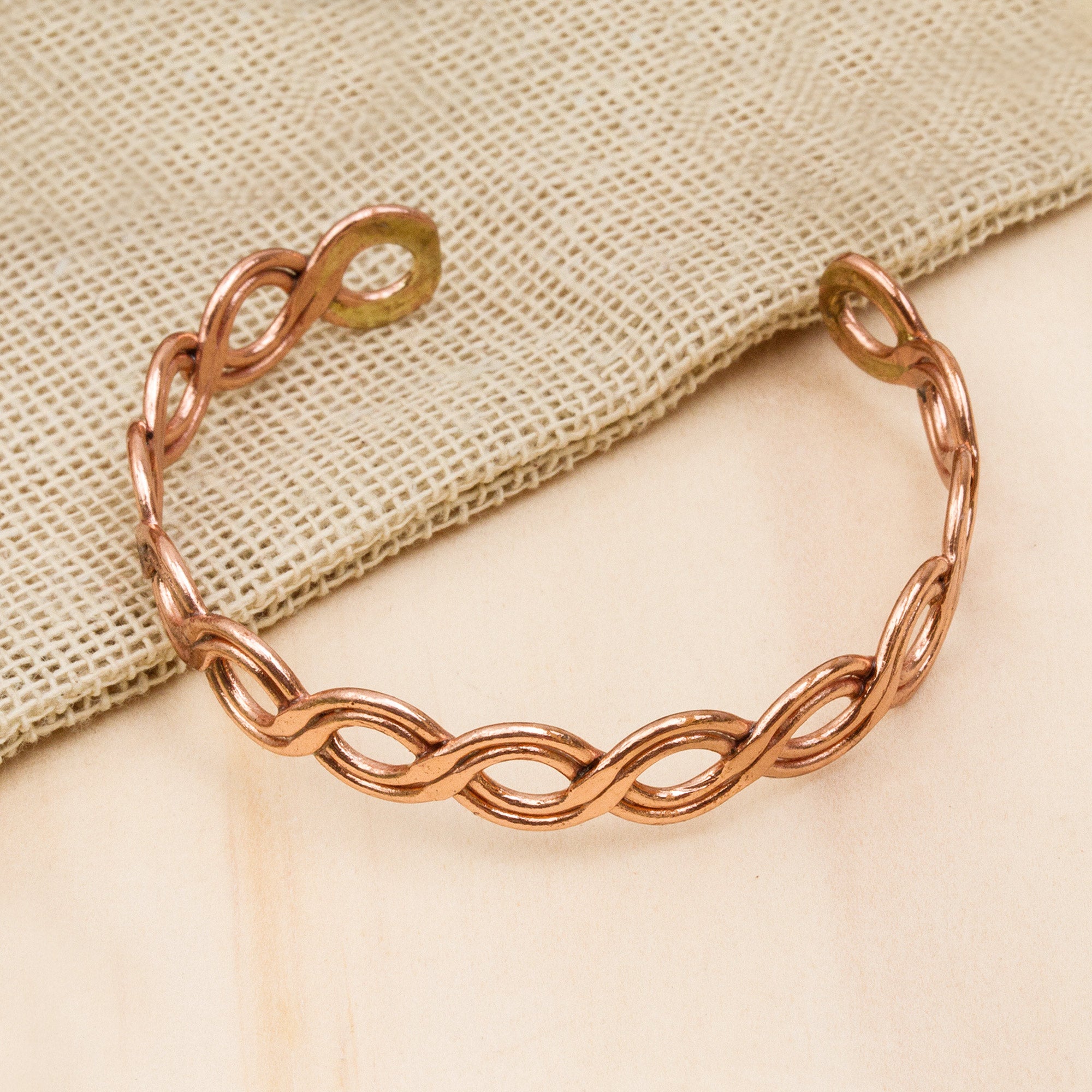 Premium Mexican Artisan Copper Cuff Bracelet - Handcrafted Elegance