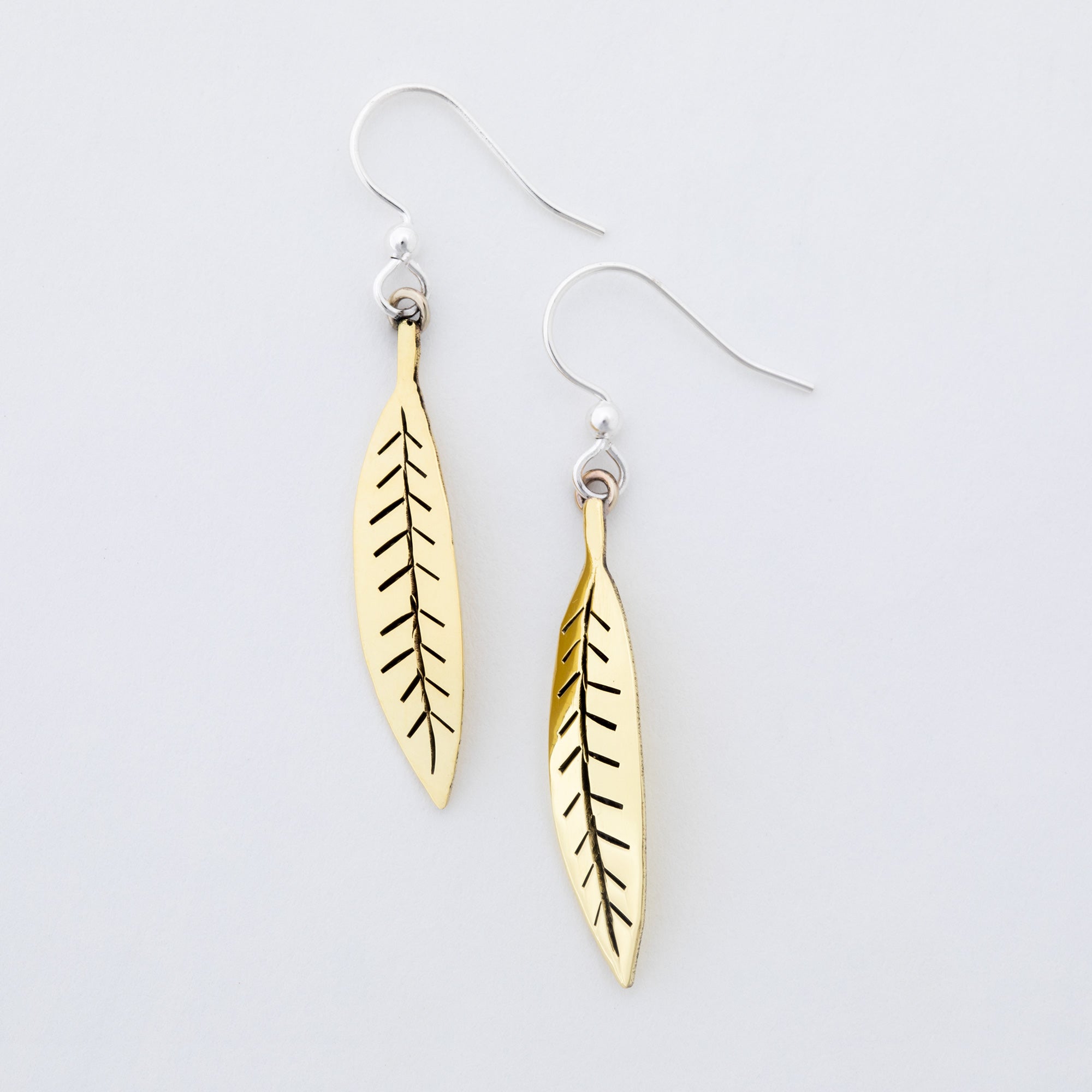 Premium Mixed Metal Falling Leaf Earrings - Ultimate Nature-Inspired Jewelry