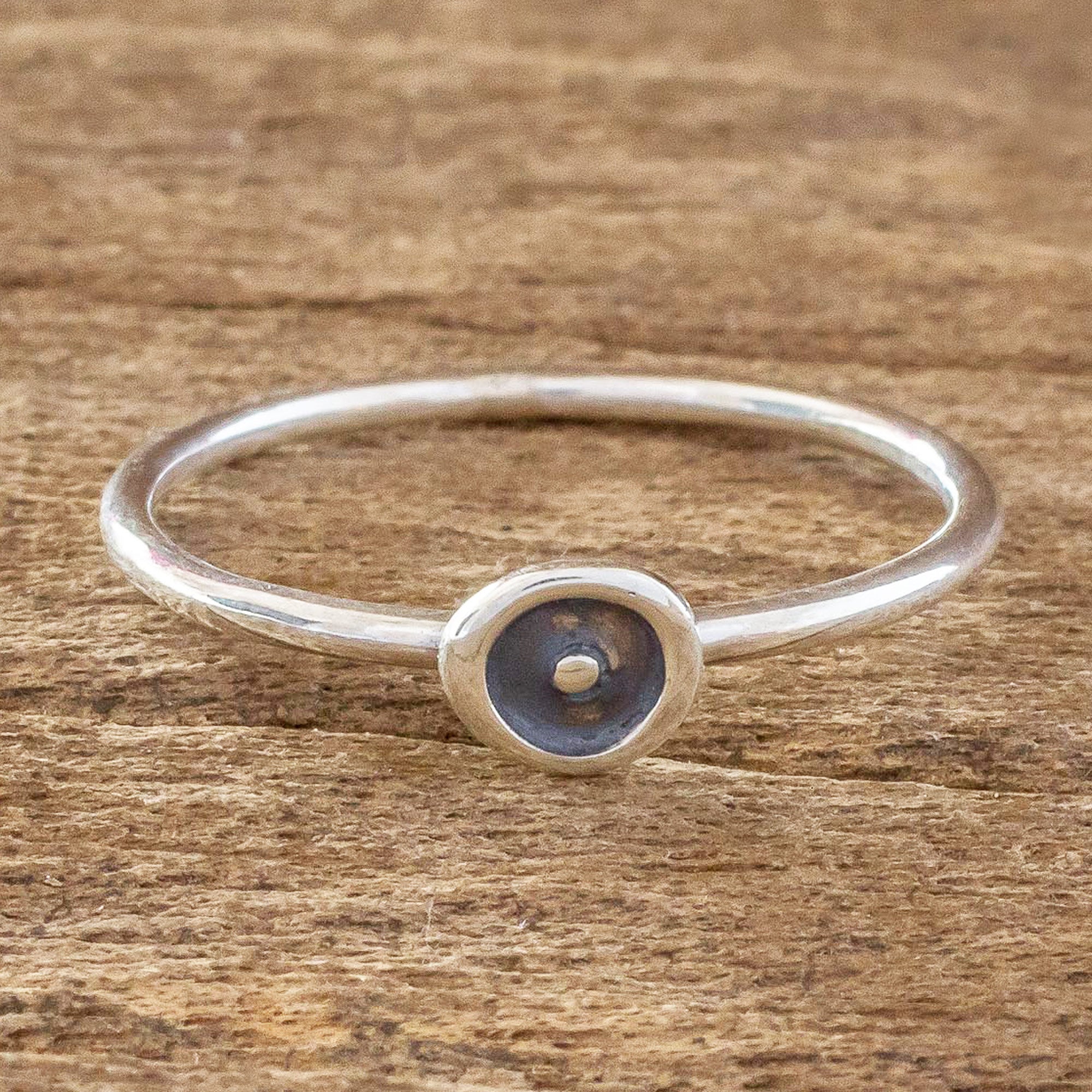 Premium Sterling Silver Circle Motif Ring by Modern Forms