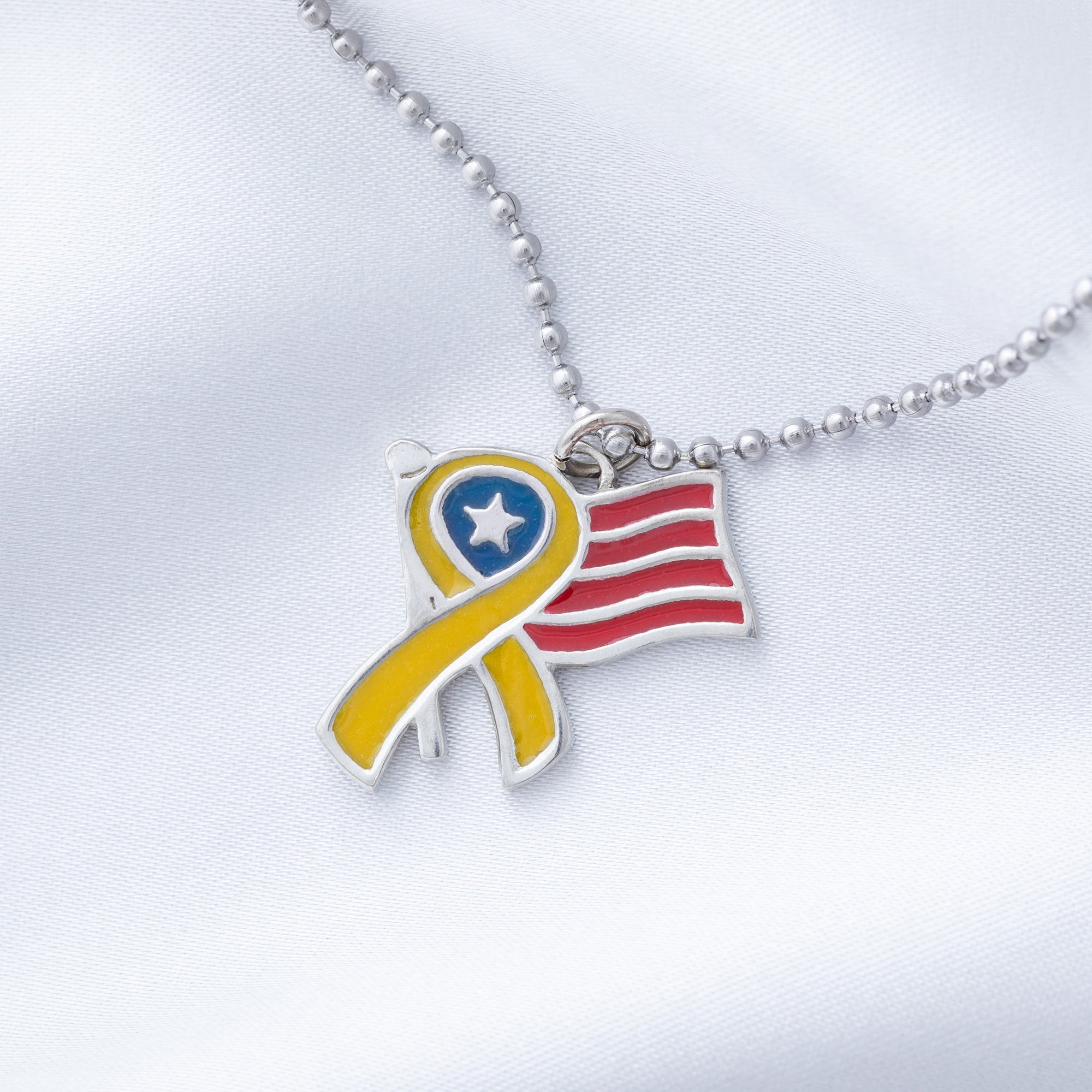 Premium Patriotism Yellow Ribbon Necklace - Ultimate Troop Support