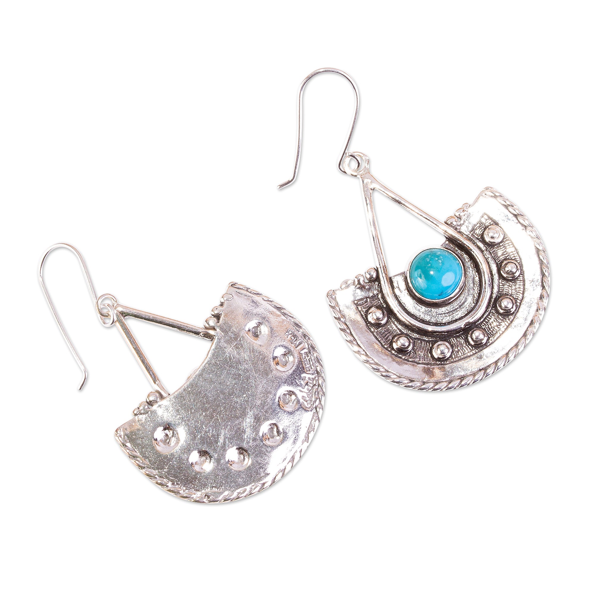 Premium Turquoise Dangle Earrings – Handcrafted Sterling Silver Jewelry from Mexico