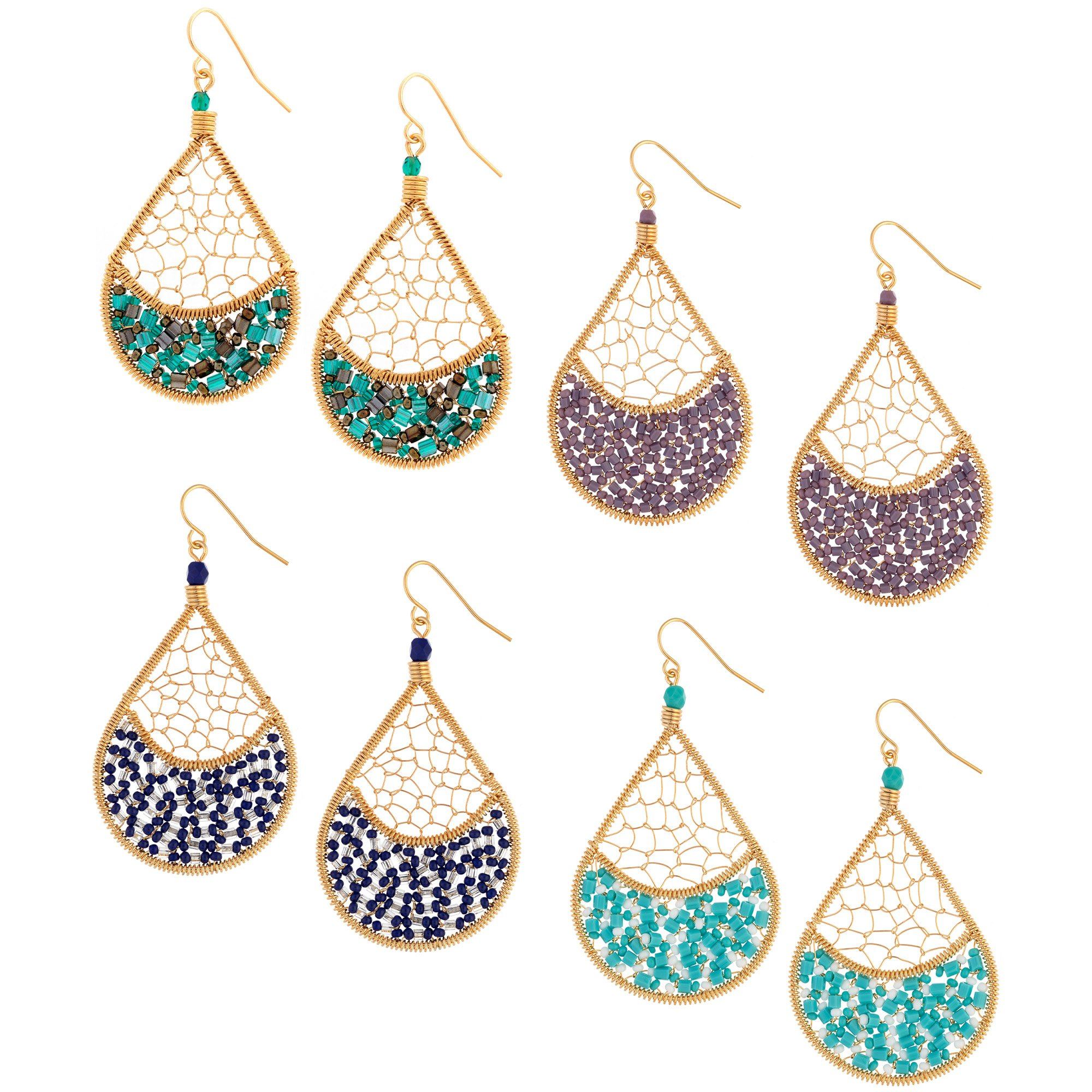 Premium Bohemian Gold-Plated Spiral Earrings