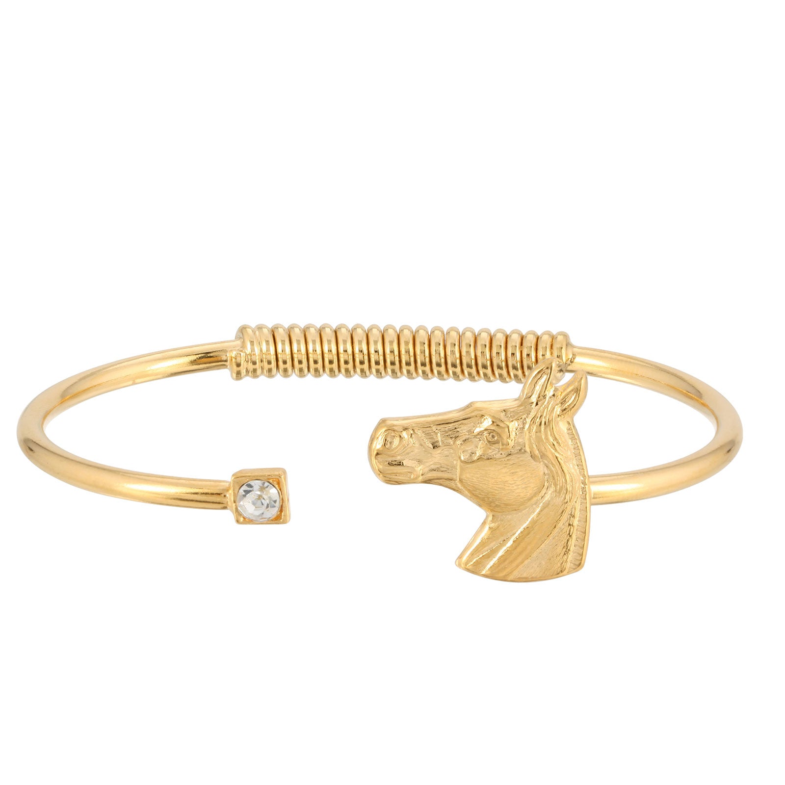 Premium 1928 Jewelry® 14K Gold-Dipped Crystal Horse Bracelet