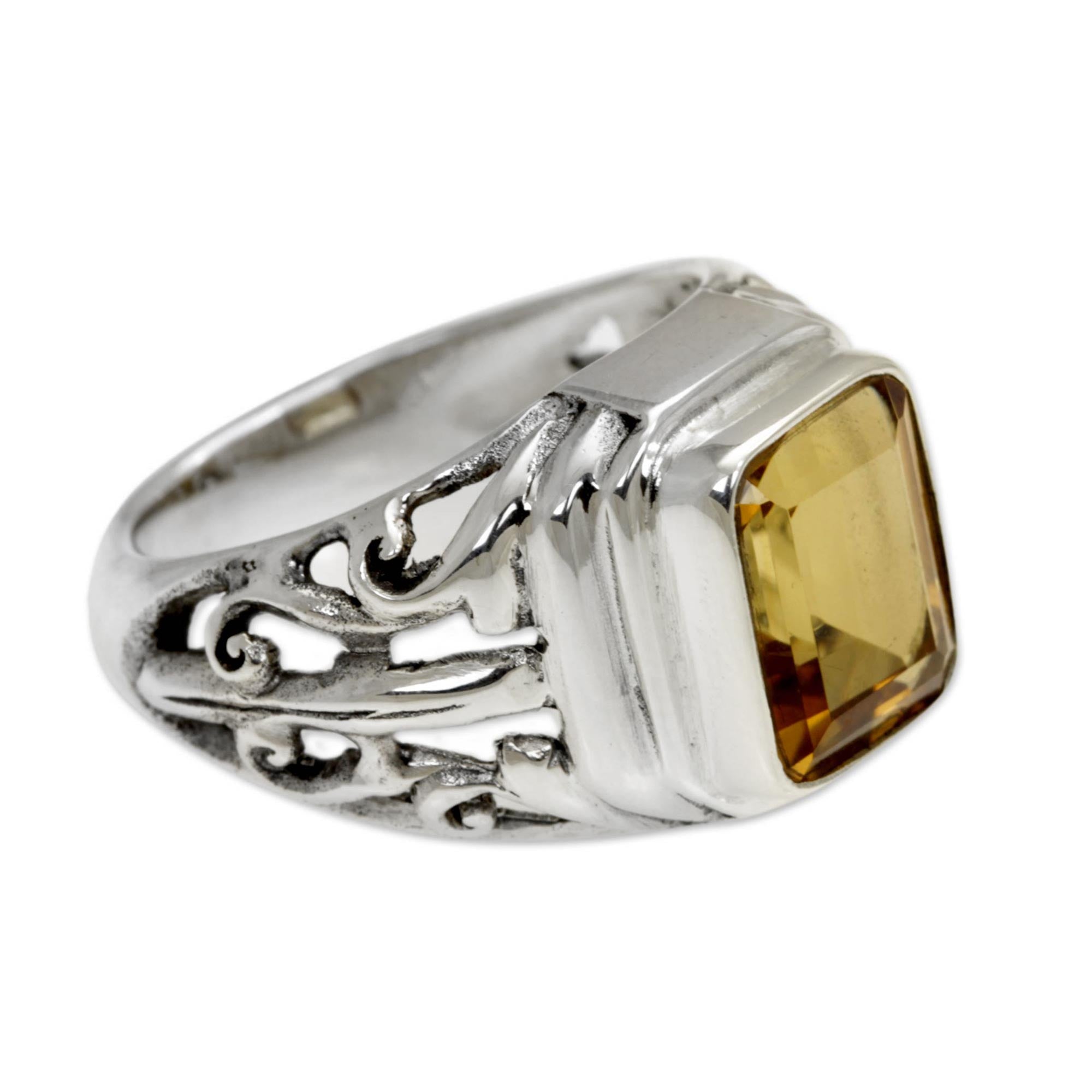 Premium Savannah Evening Citrine Sterling Silver Ring