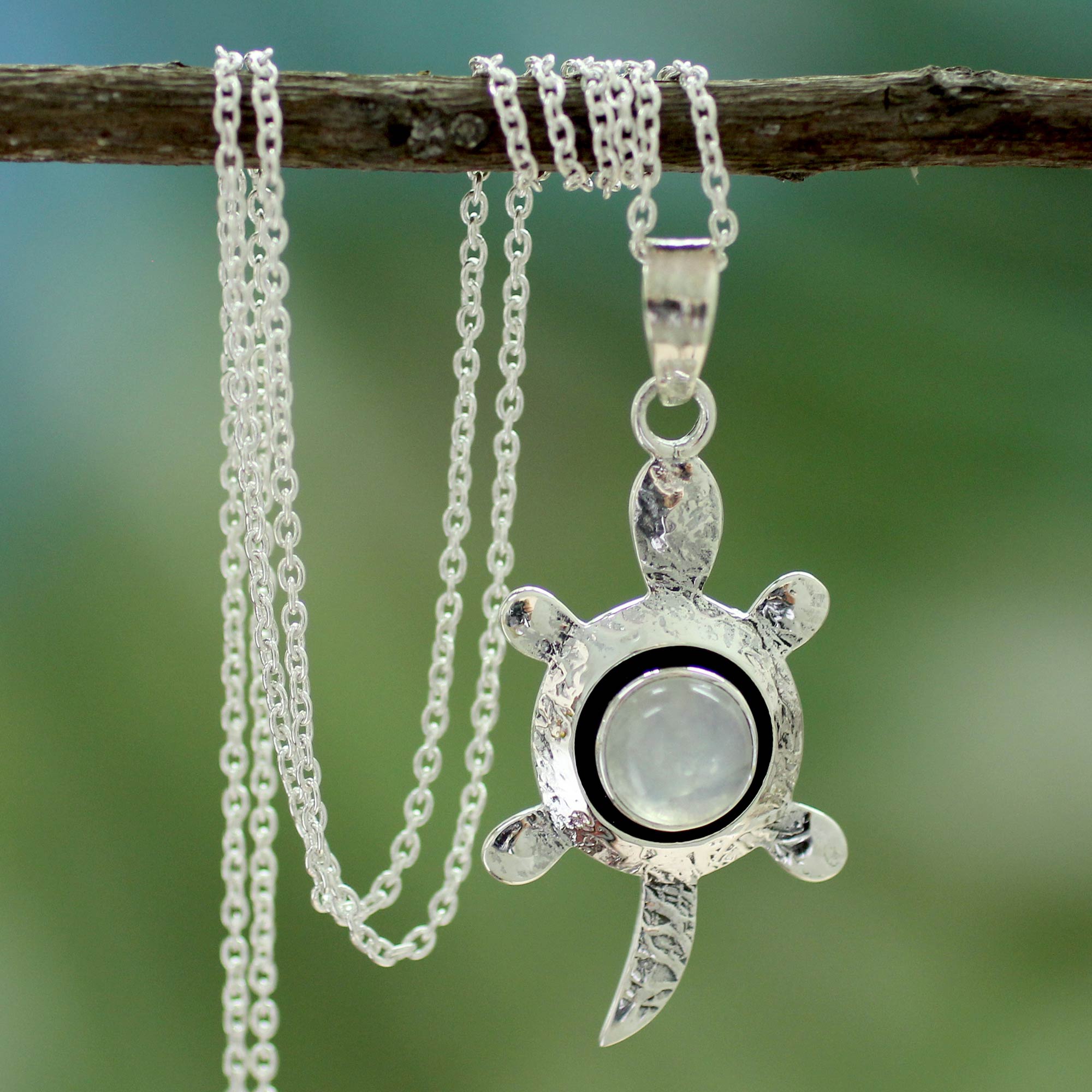 Premium Turtle Wisdom Moonstone Necklace