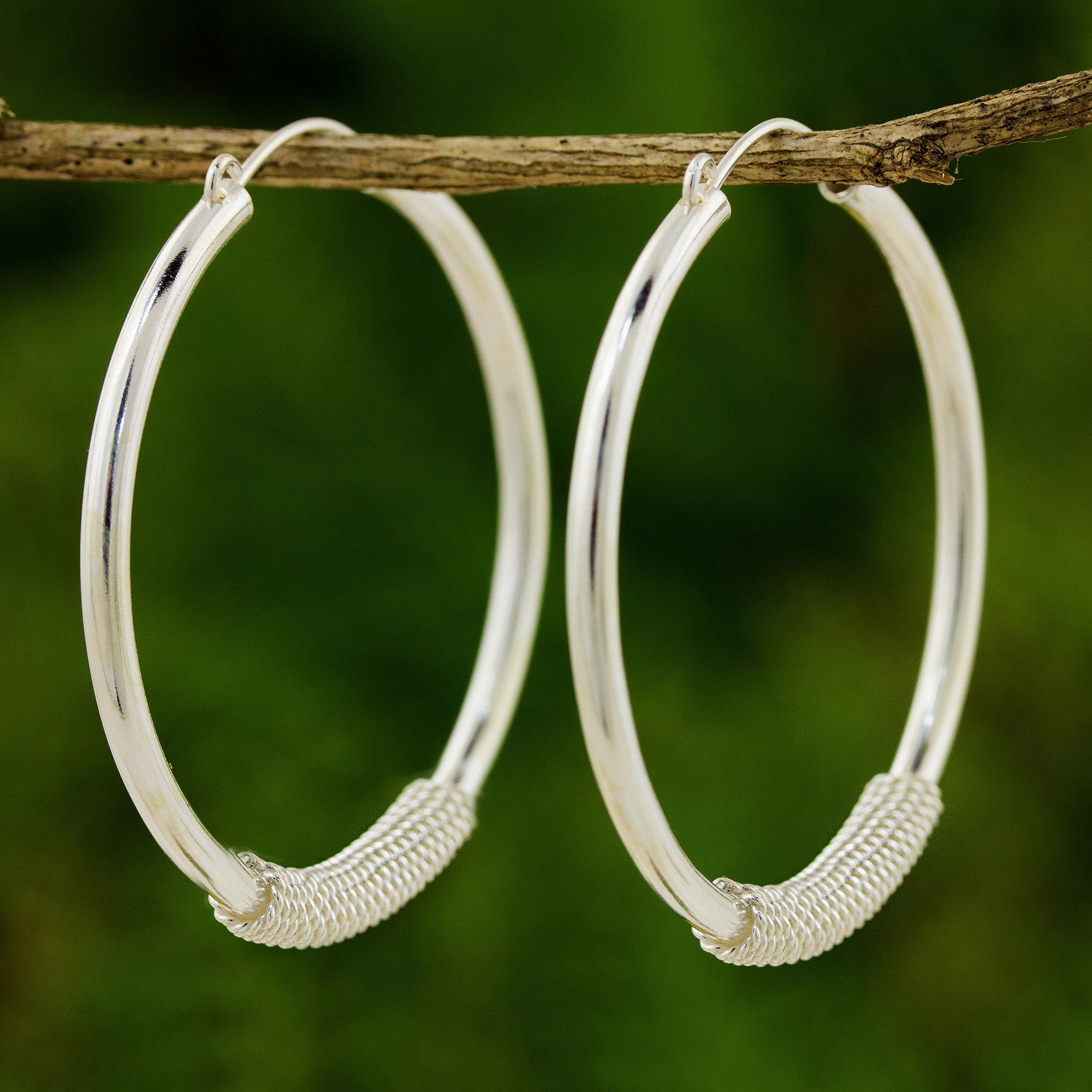 Premium Loop the Hoop Sterling Silver Earrings - Timeless Elegance