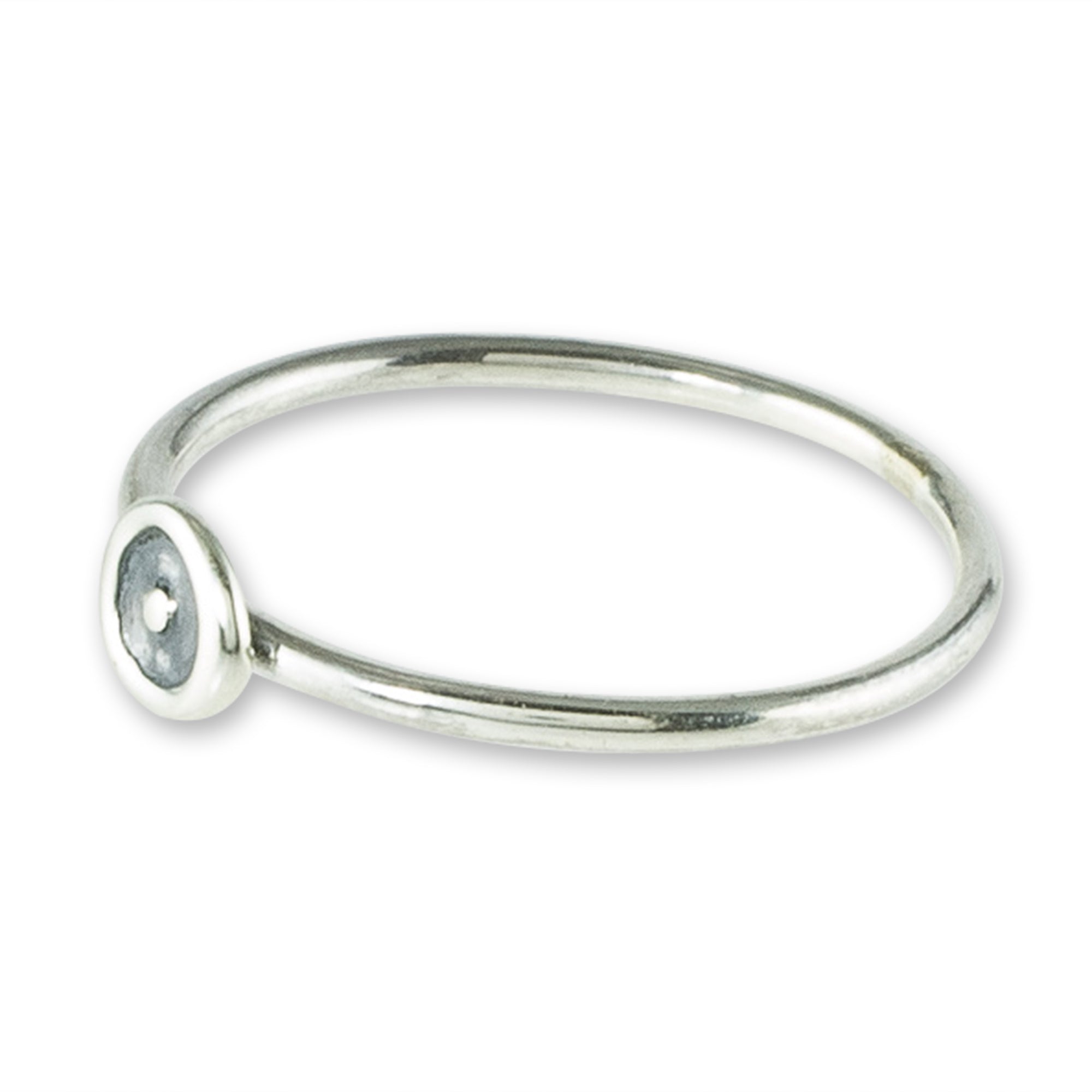 Premium Sterling Silver Circle Motif Ring by Modern Forms