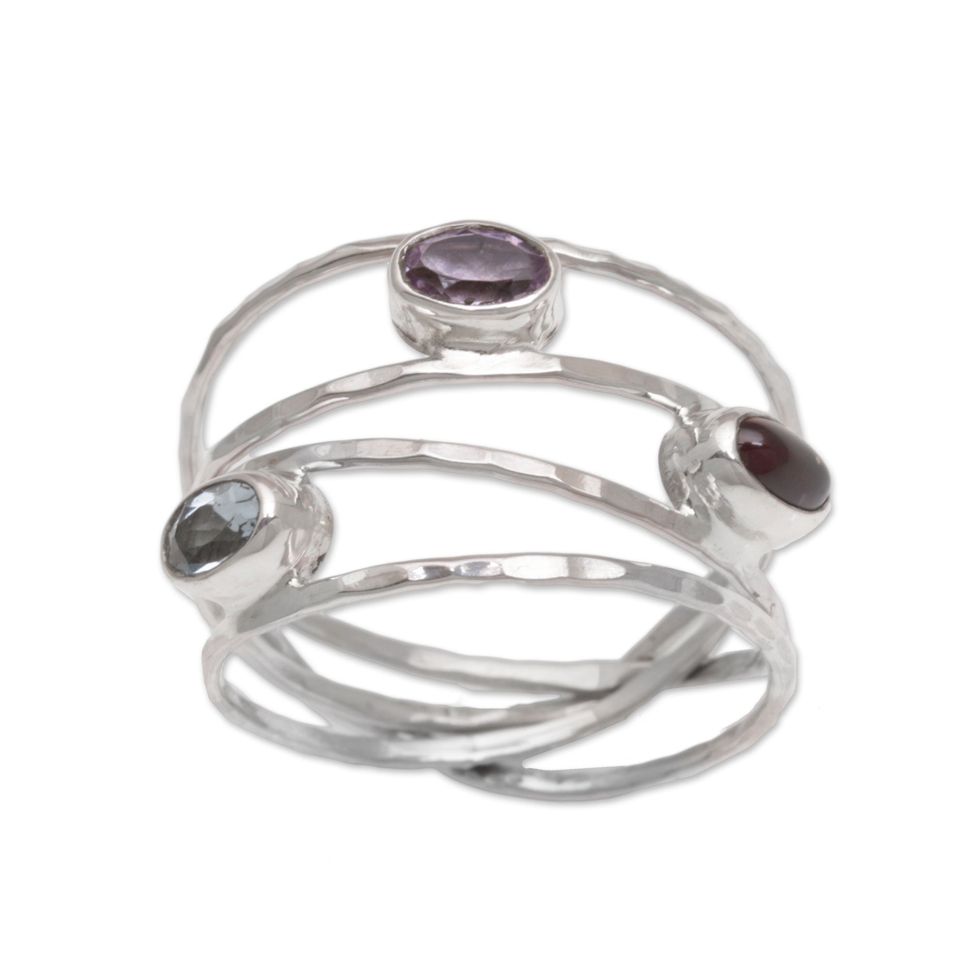 Eternal Majesty Amethyst Sterling Silver Ring - Premium Handmade Jewelry