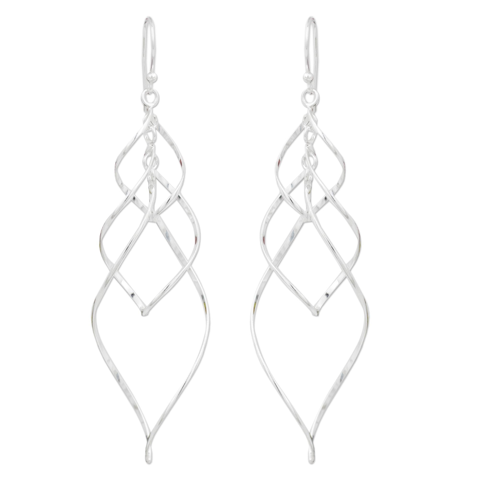 Forever Linked Premium Sterling Silver Dangle Earrings