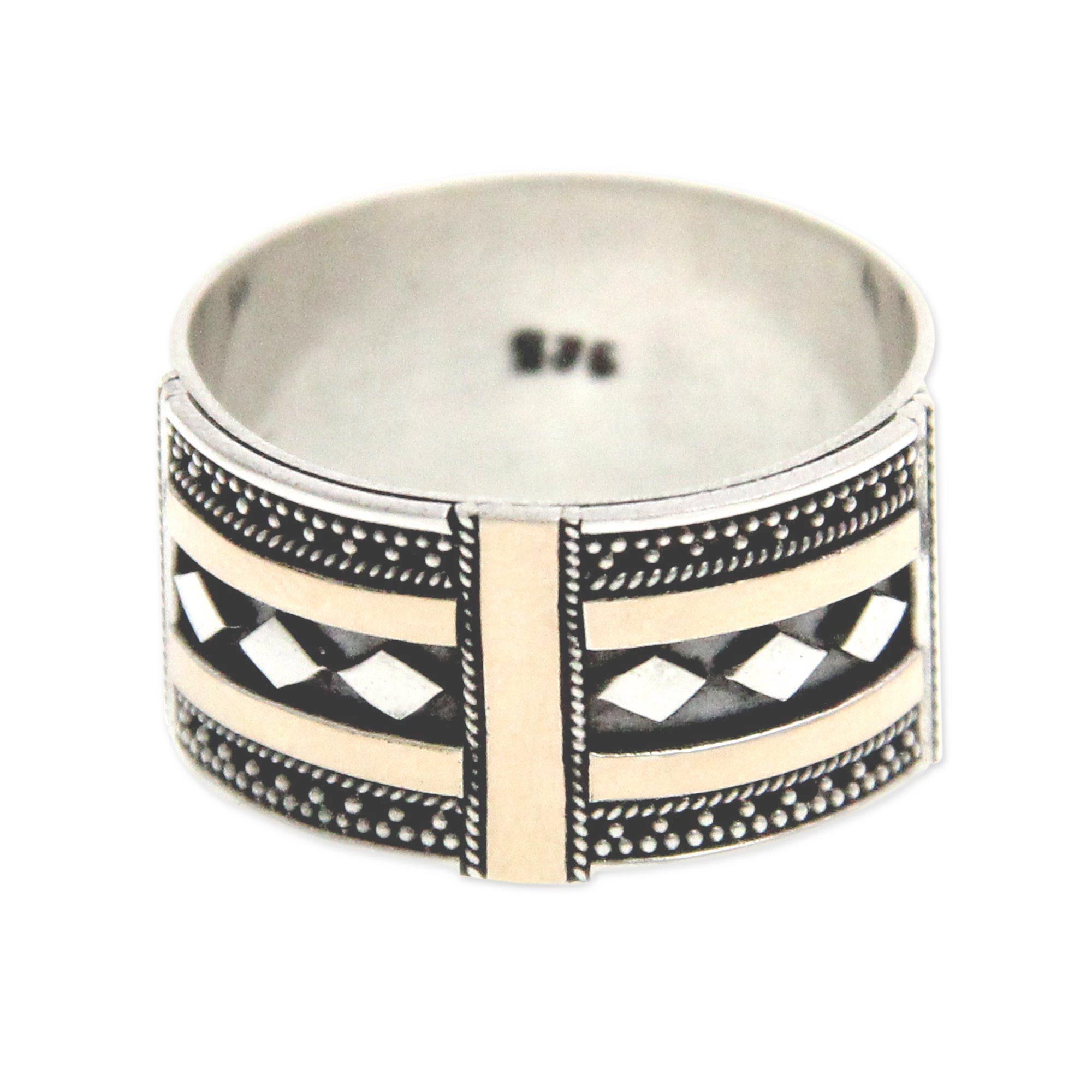 Premium Warrior Path Handcrafted Band Ring - Ultimate Indonesian Elegance