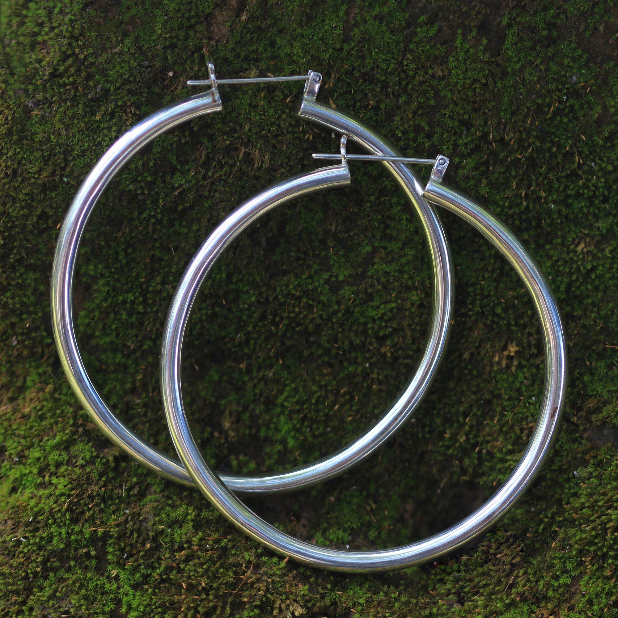 Premium Sterling Silver Hoop Earrings - Minimalist Elegance