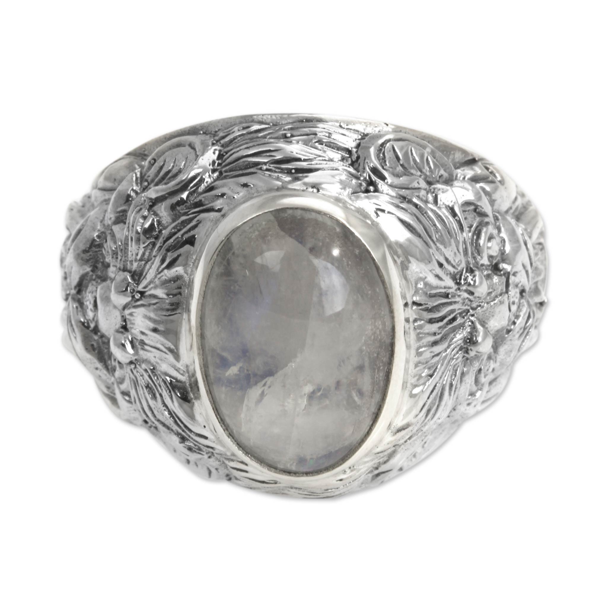 Premium Lion Charisma Moonstone Men's Ring - Ultimate Style & Craftsmanship