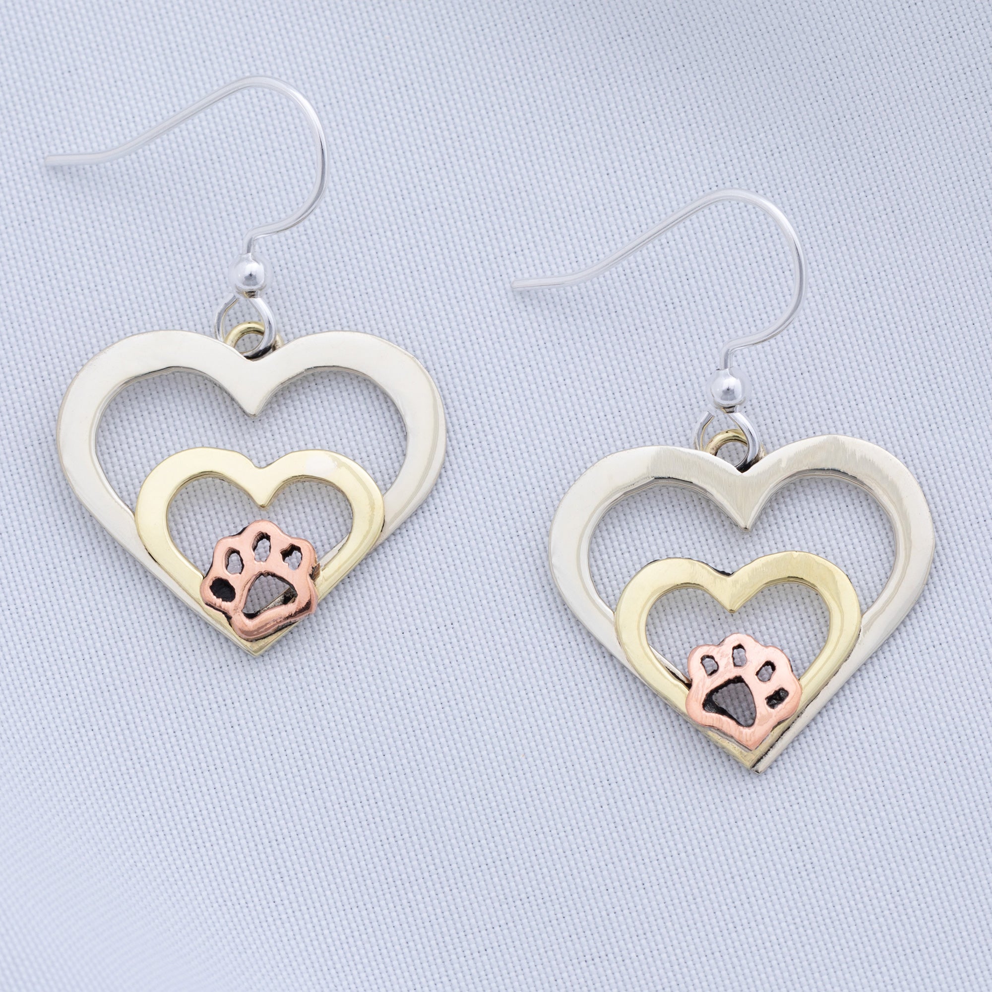 Premium Paw Print Dangle Earrings - Handcrafted Love