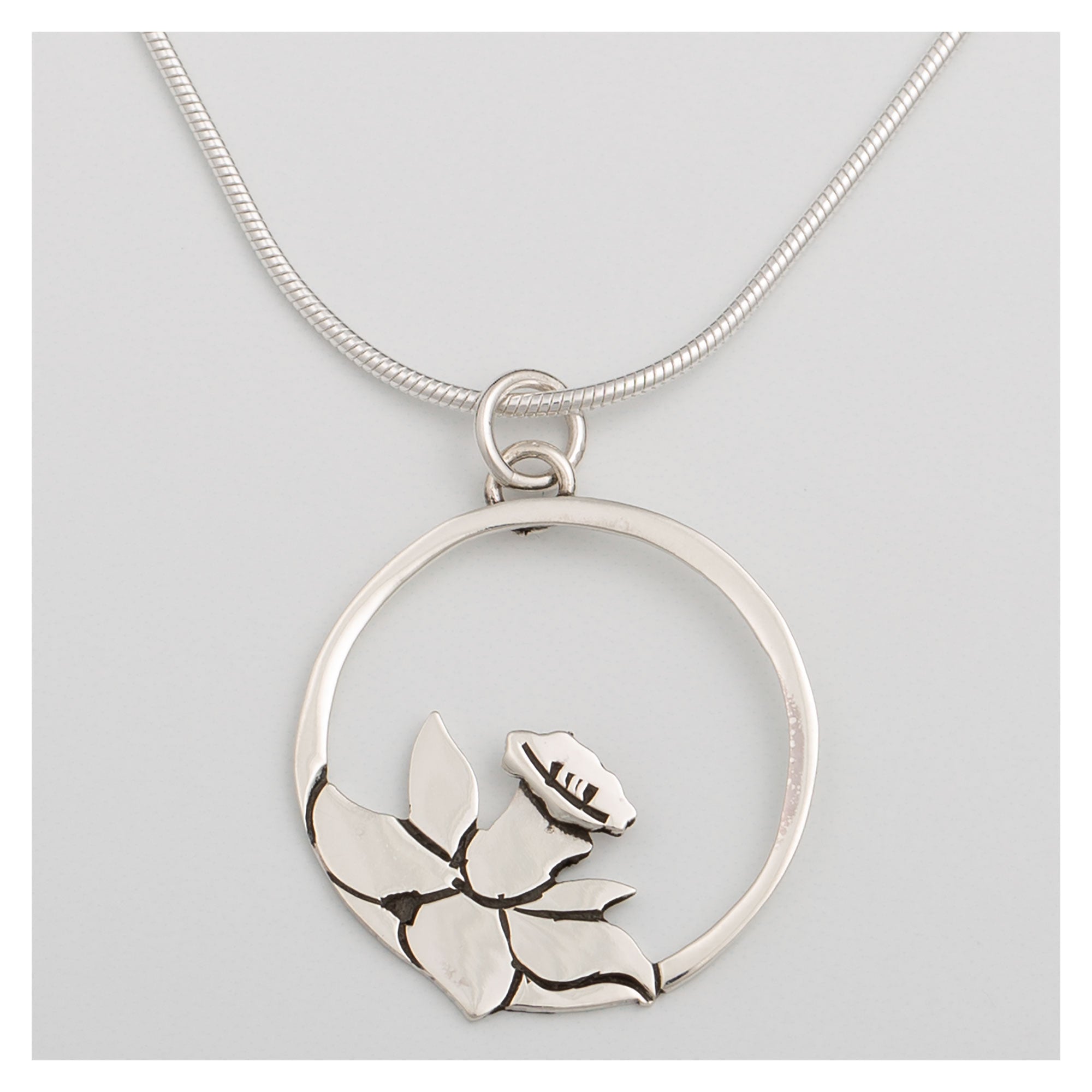 Premium Blooming Flowers Sterling Silver Necklace