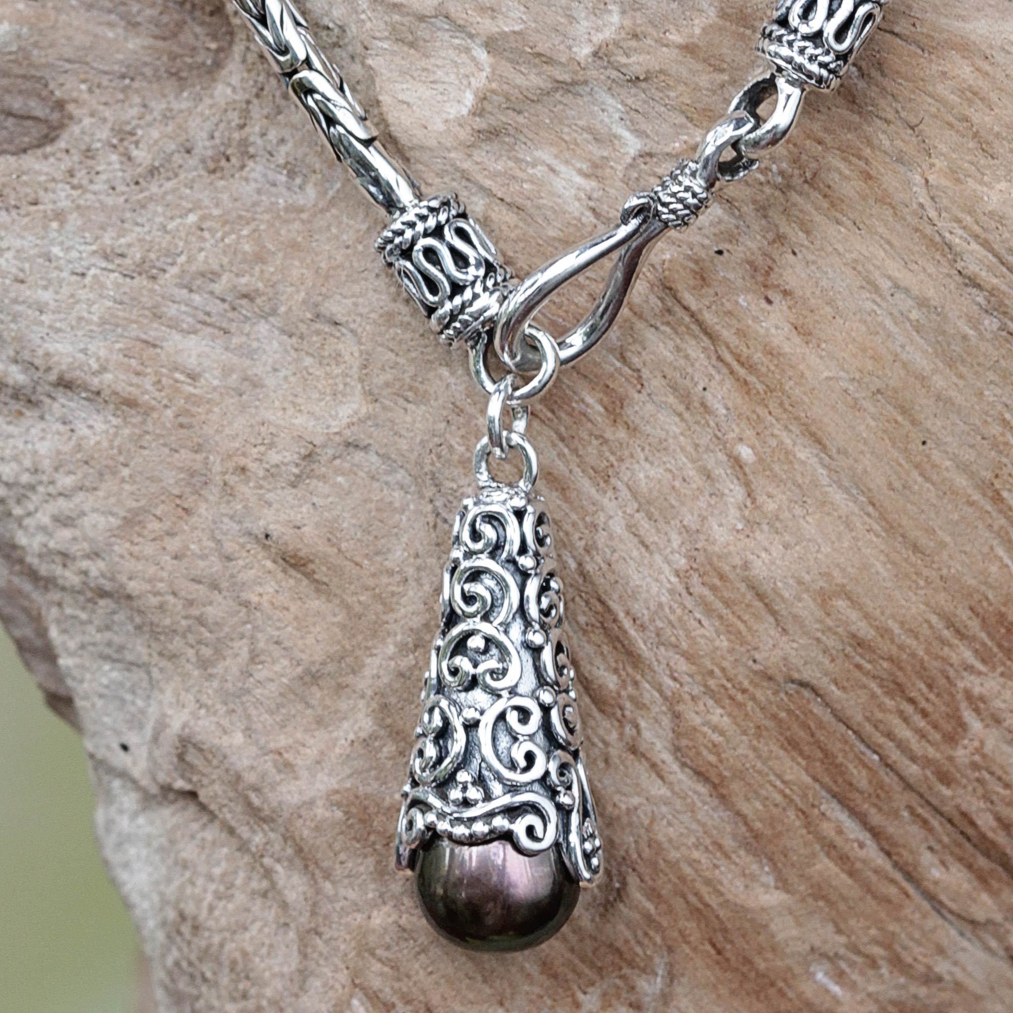 Premium Arabesque Pearl Chain Bracelet - Modern Elegance