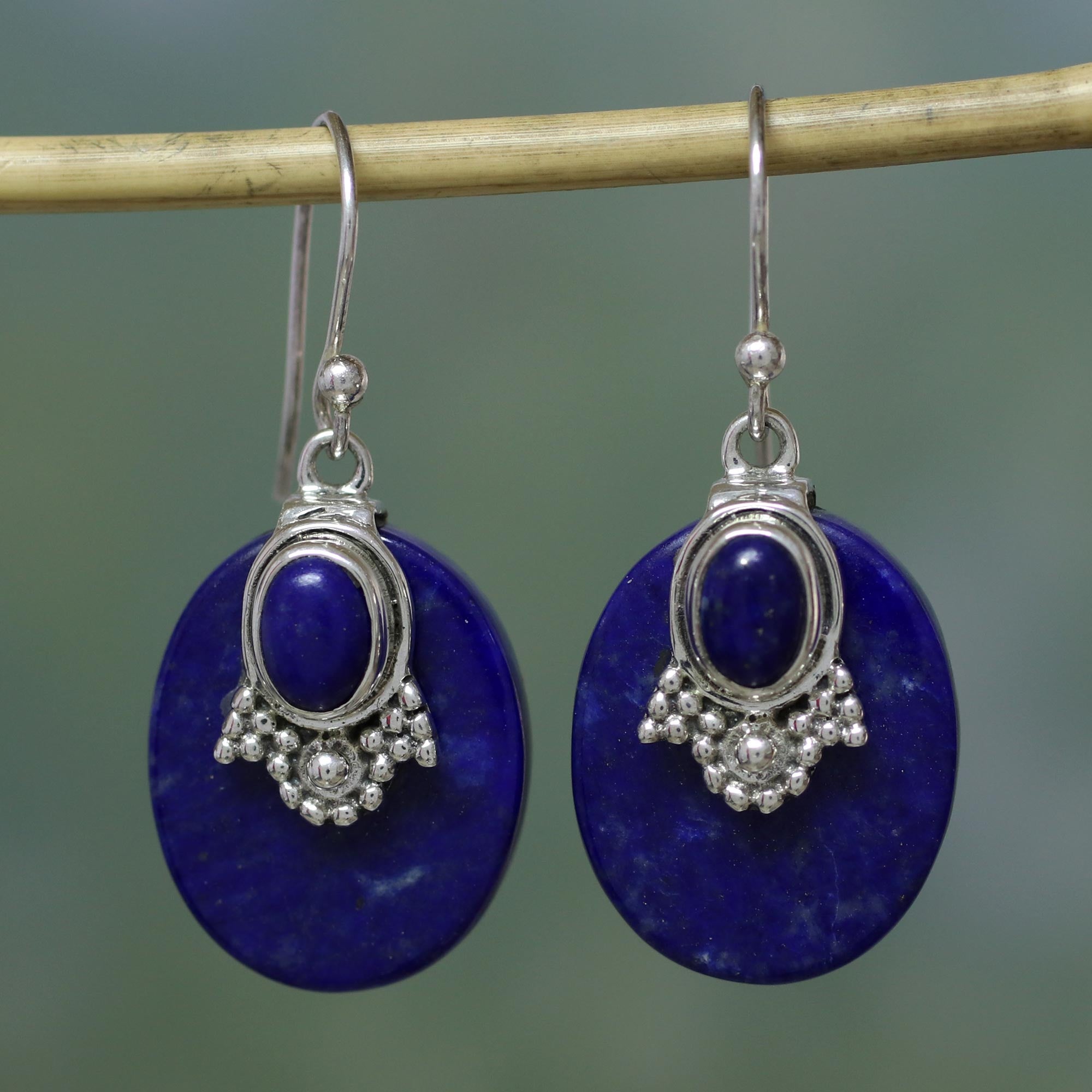 Premium Lapis Lazuli Constellation Earrings in Sterling Silver