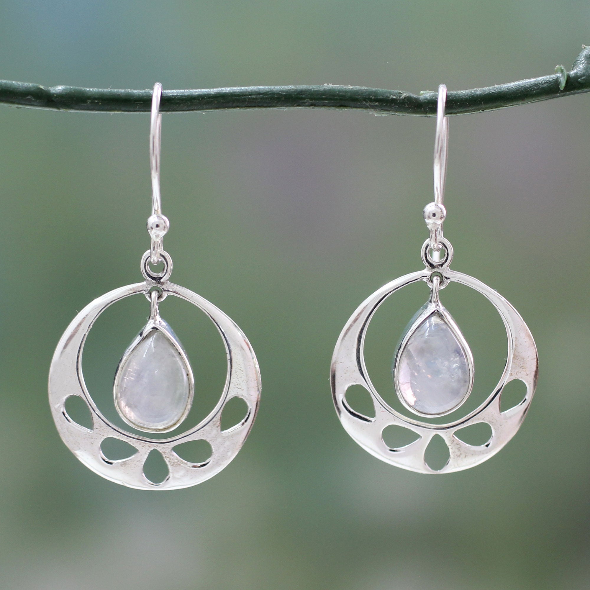 Premium Moonstone Dangle Earrings – Simply Ravishing Design