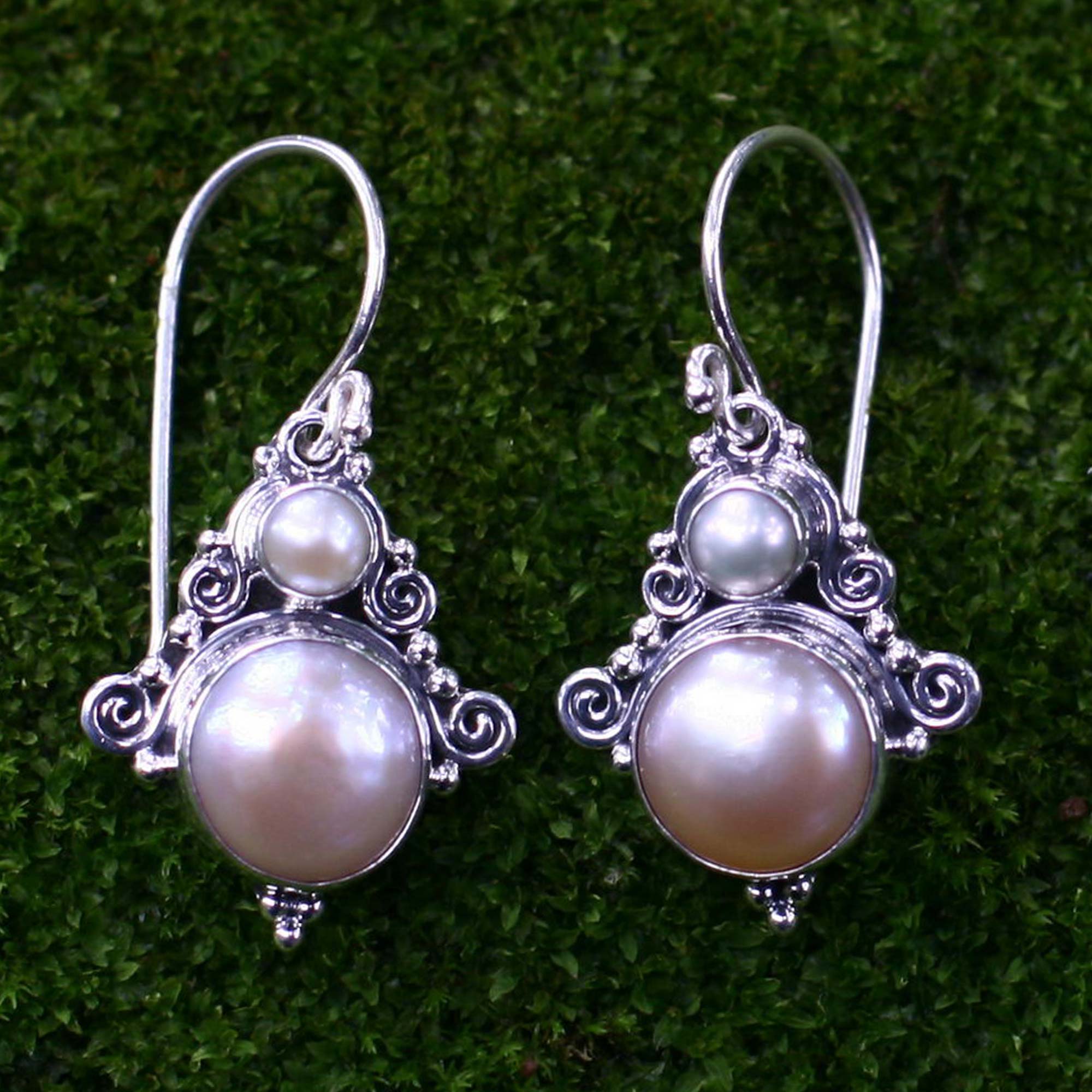 Premium Handmade Sterling Silver Pearl Earrings