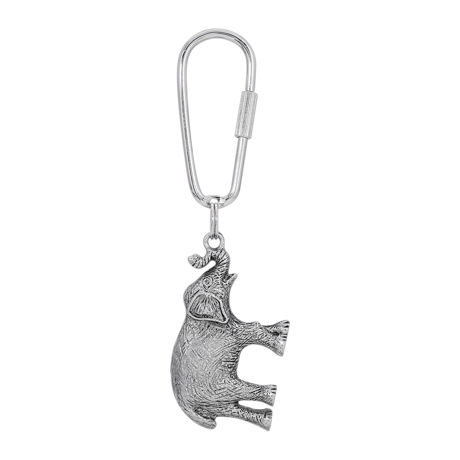 Premium Pewter Elephant Key Fob - Unique Gift for Elephant Lovers