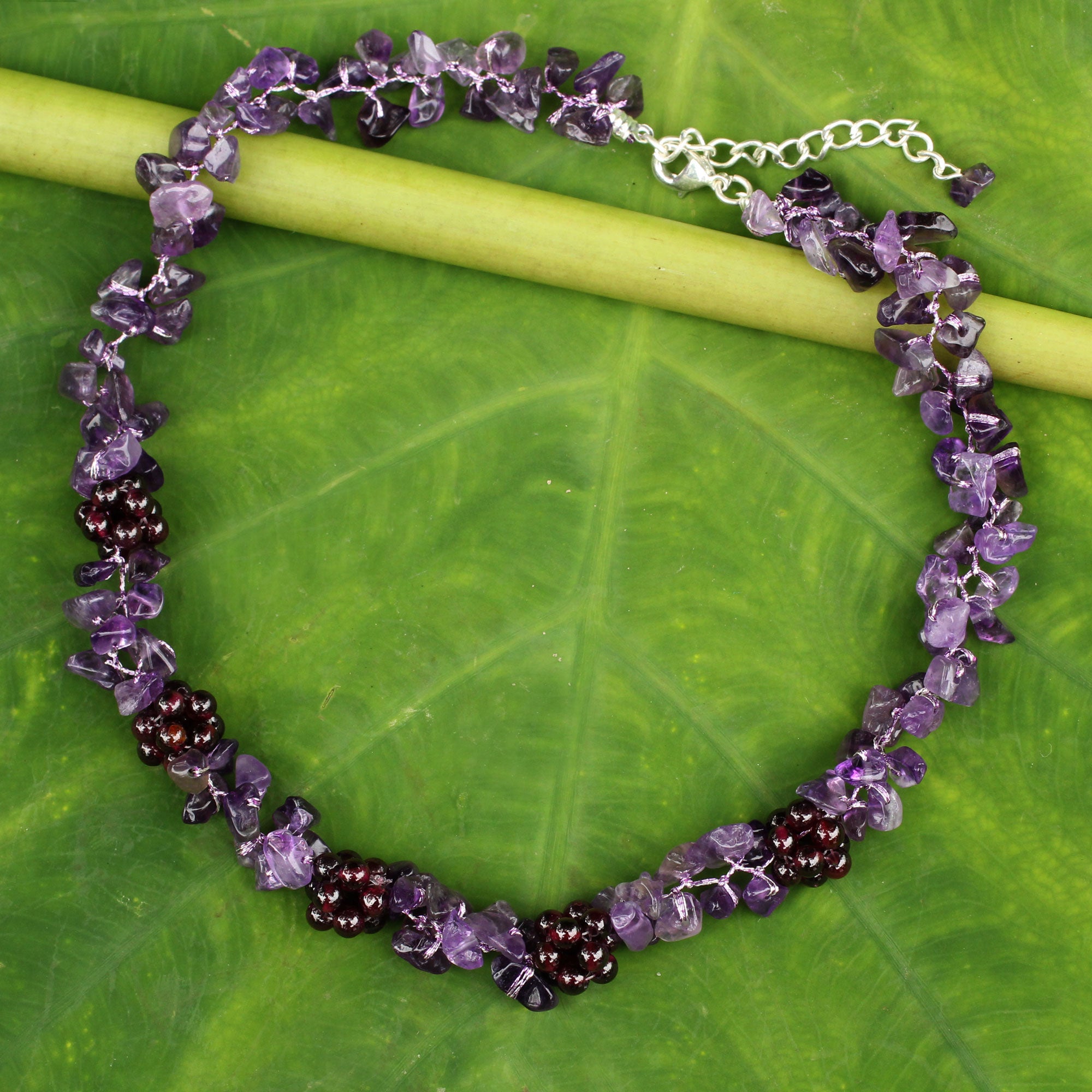 Premium Heaven's Gift Multi-Gem Sterling Silver Necklace - Handmade in Thailand