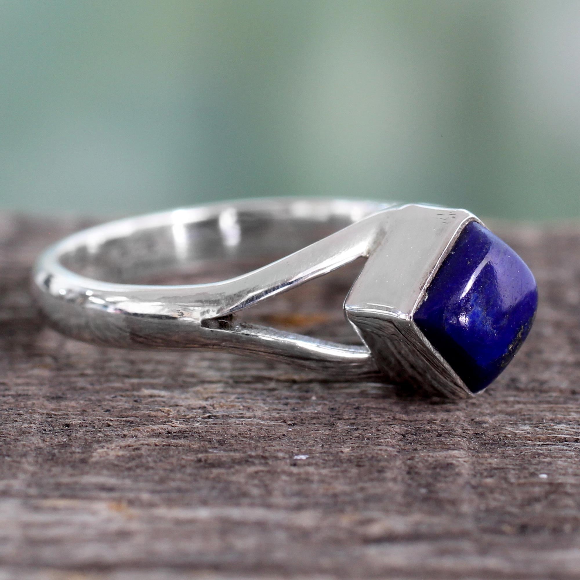 Premium Regal Blue Lapis Lazuli Sterling Silver Ring