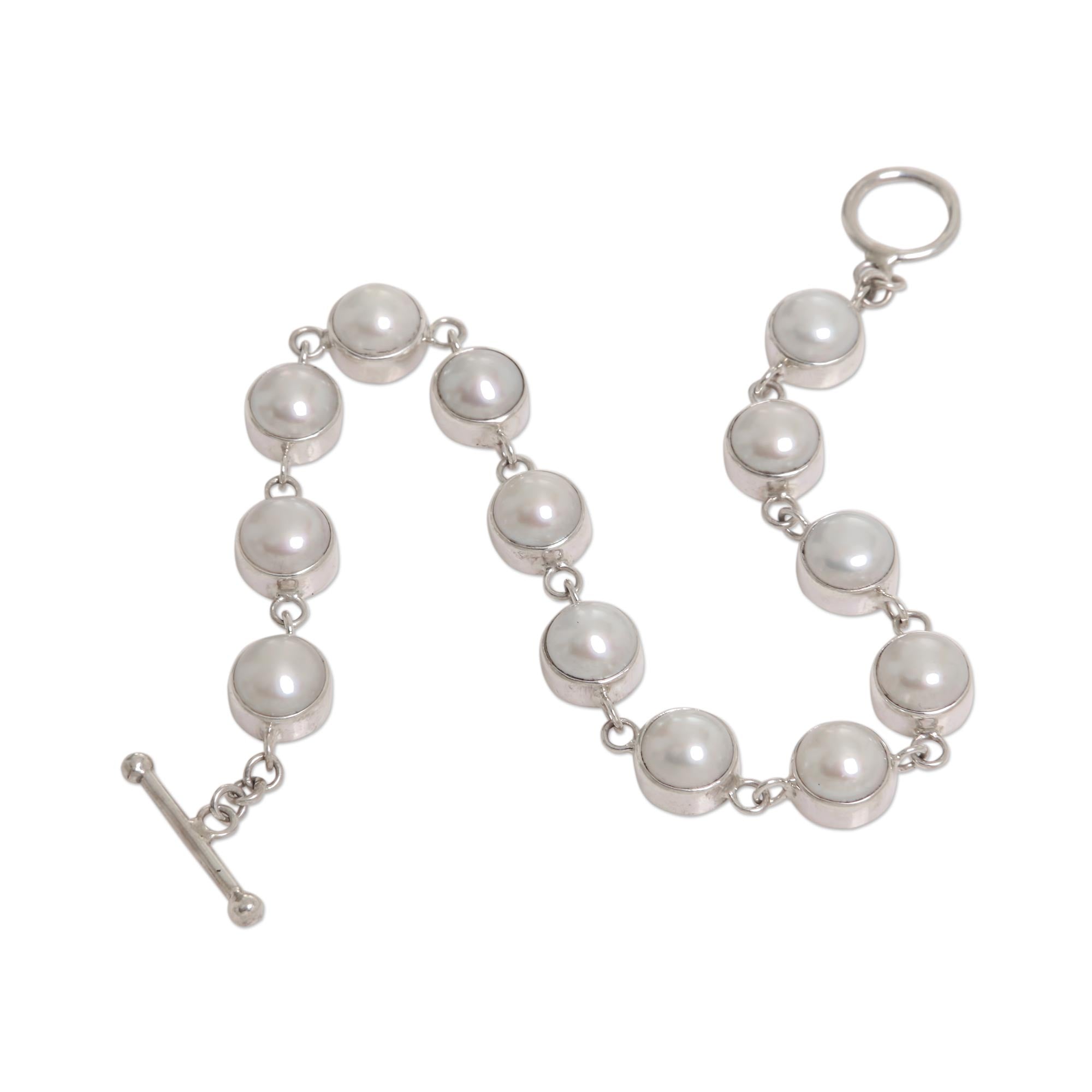 Premium Sterling Silver & Freshwater Pearl Bridal Bracelet