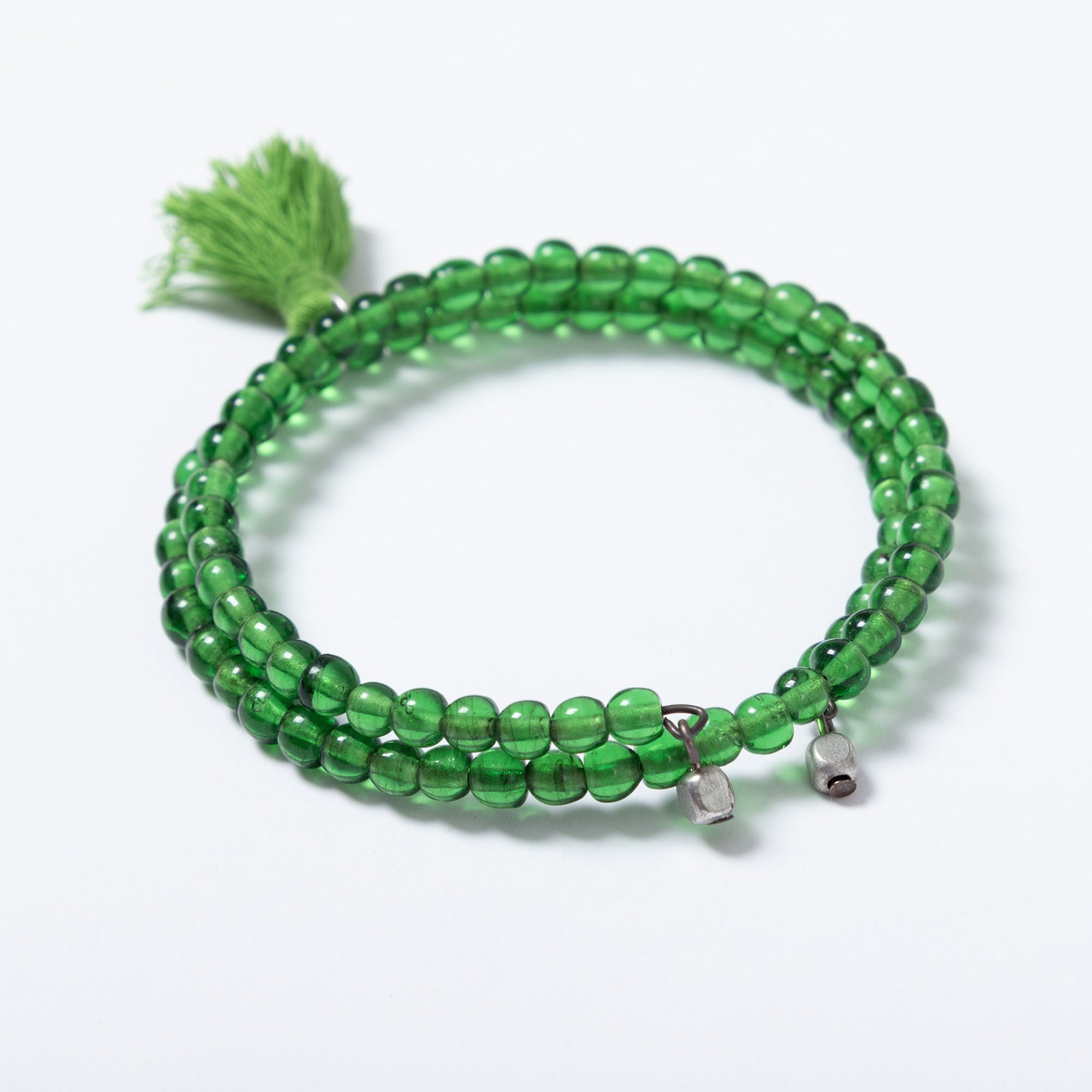 Premium Taj Tassel Glass Bead Bracelet - Bohemian Elegance