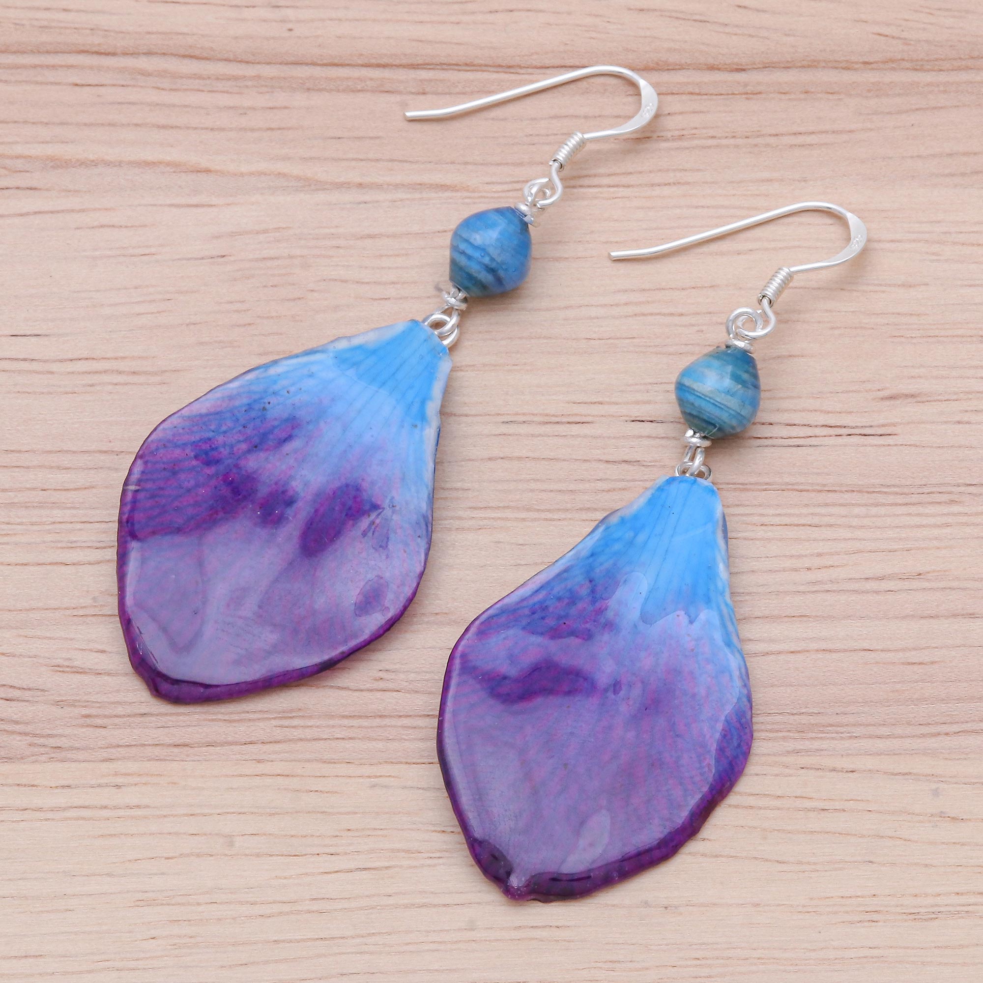 Premium Forever Blue Orchid Earrings – Handcrafted in Thailand with Eco-Friendly Materials