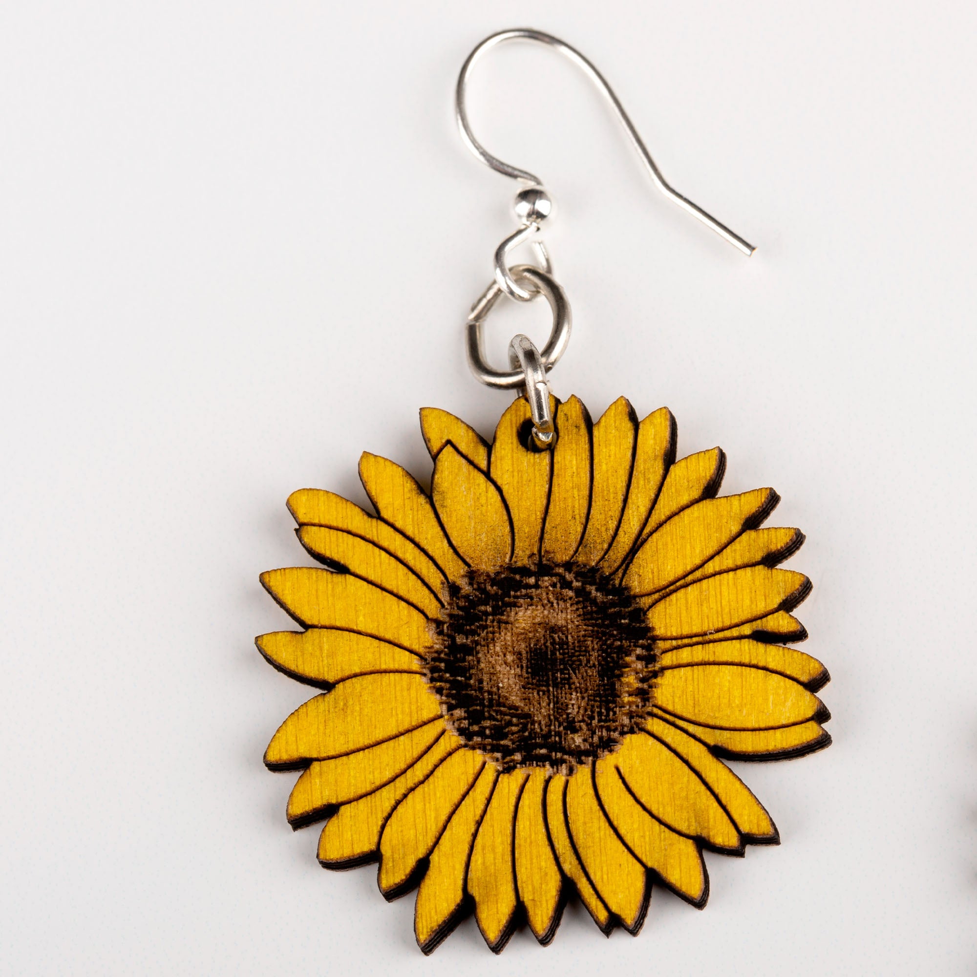 Premium Sunflower Wooden Earrings – Eco-Friendly & Essential Oil Diffuser