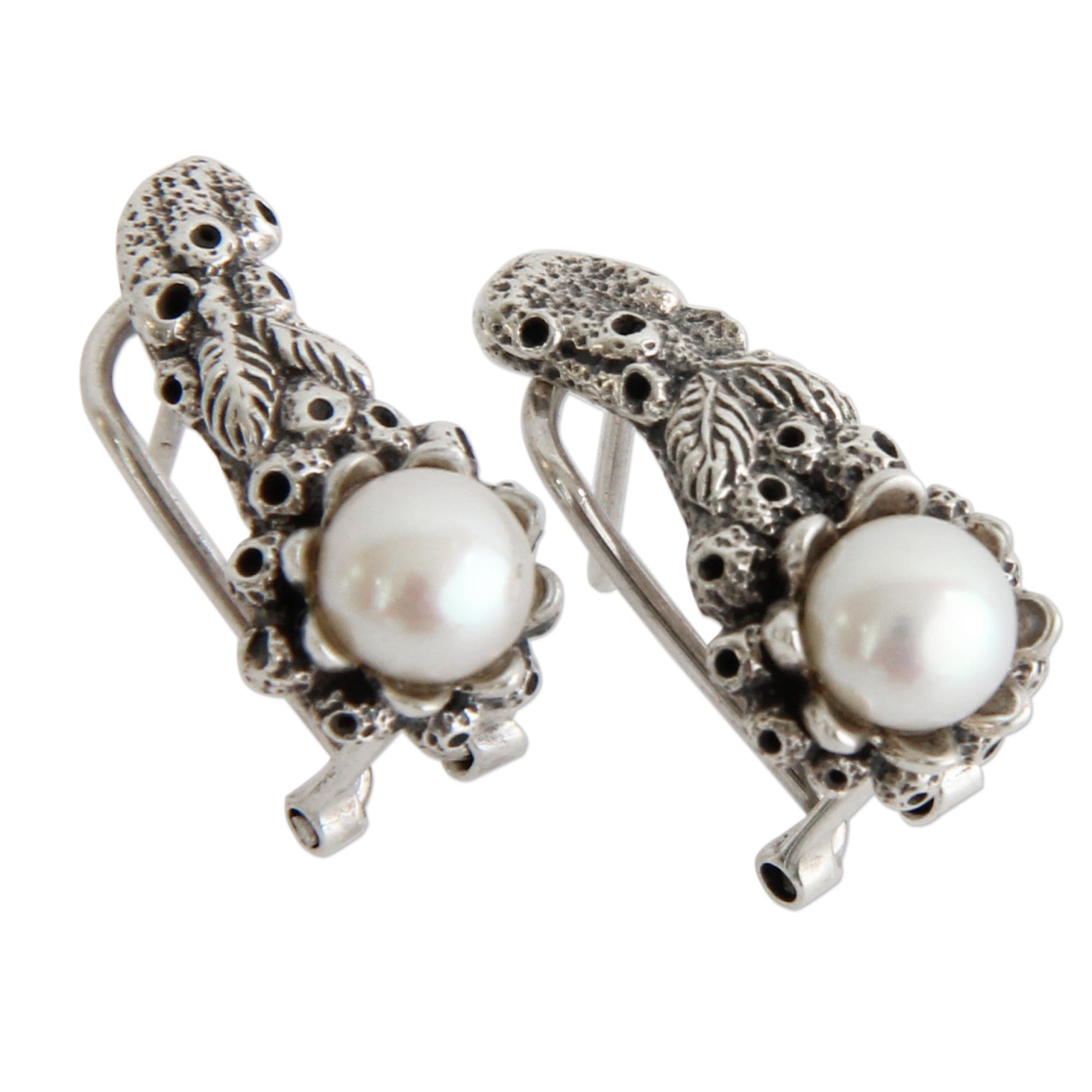 Premium Coral Reef Pearl Drop Earrings - Ultimate Elegance