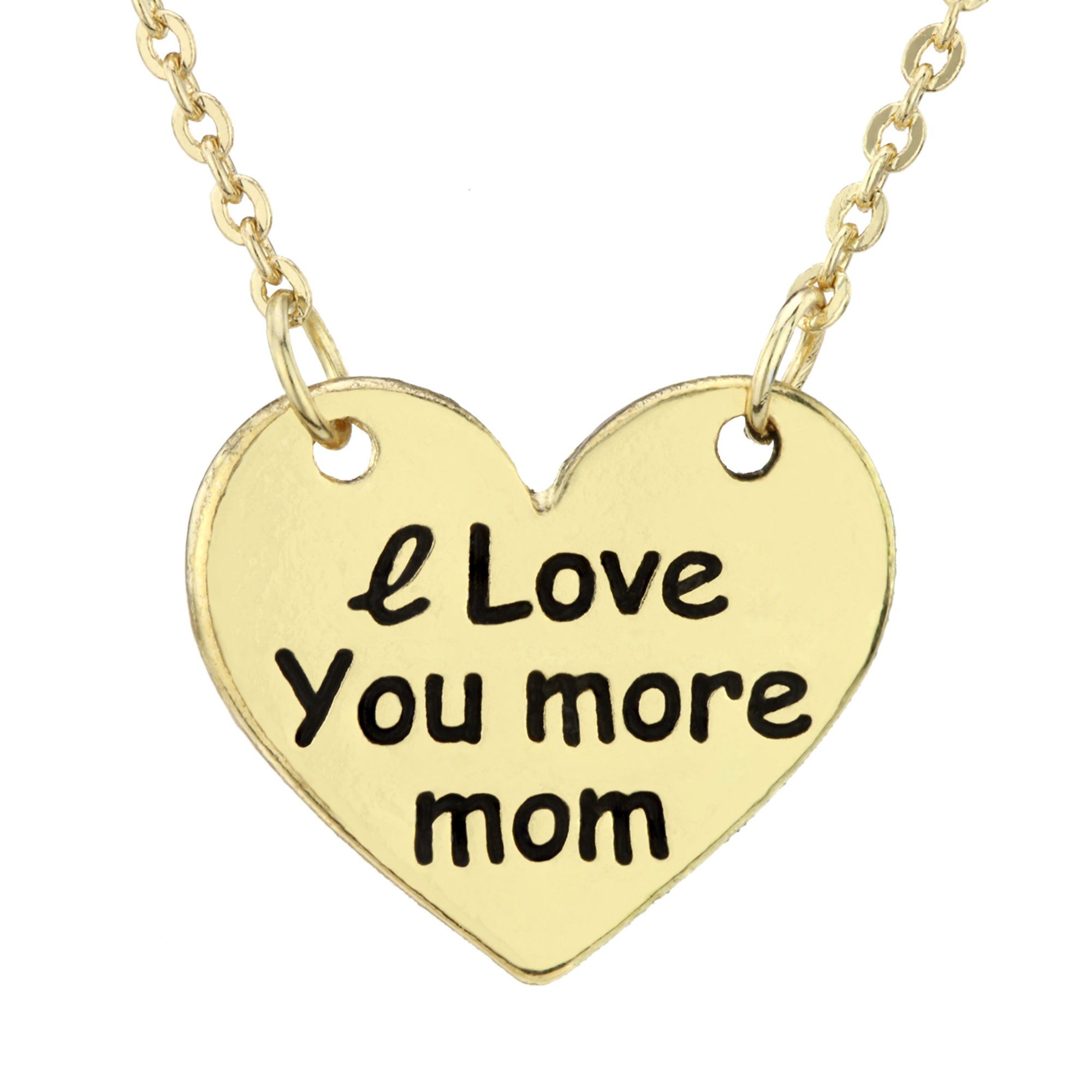 Premium 'I Love You More Mom' Heart Necklace