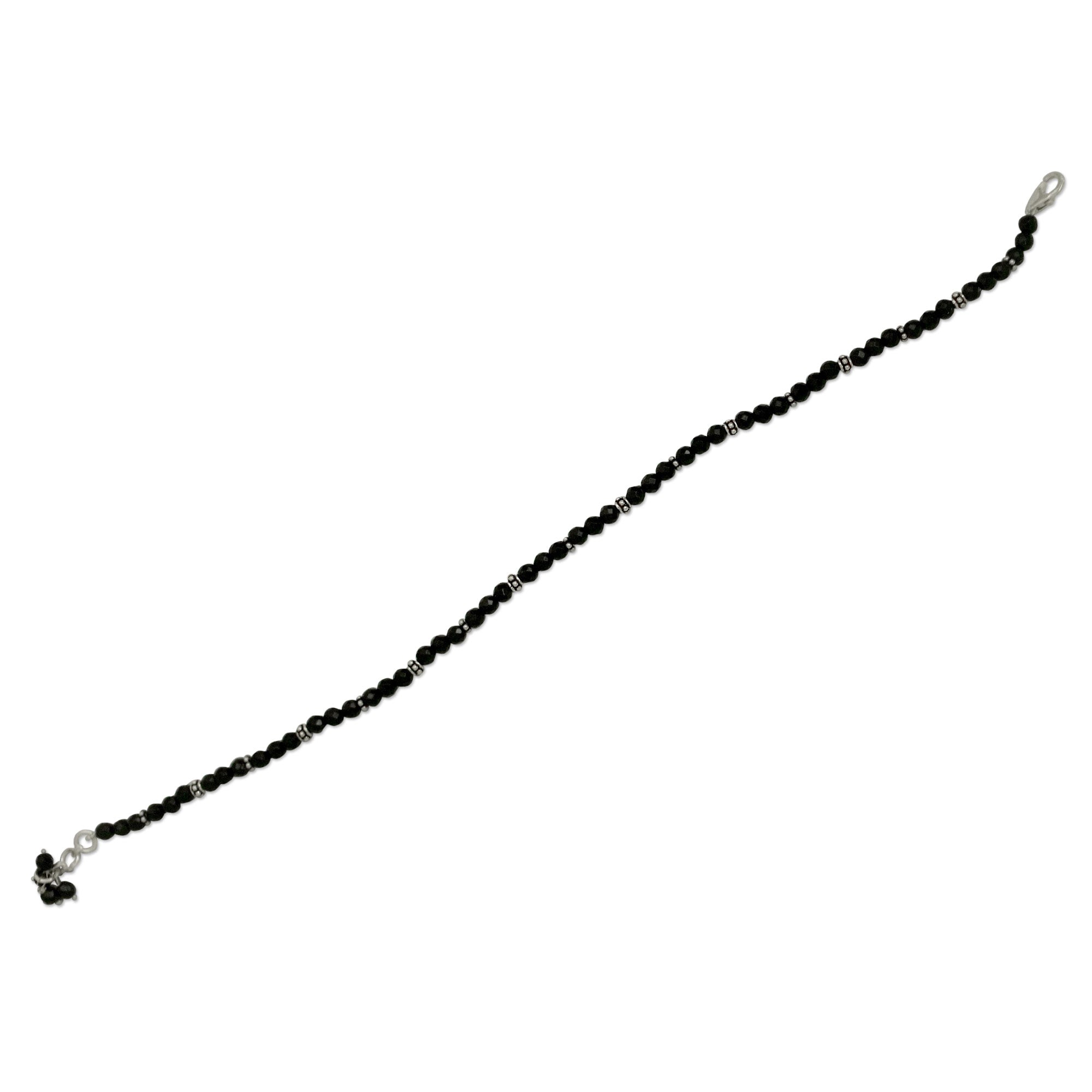 Premium Midnight Grace Beaded Anklet - Ultimate Elegance