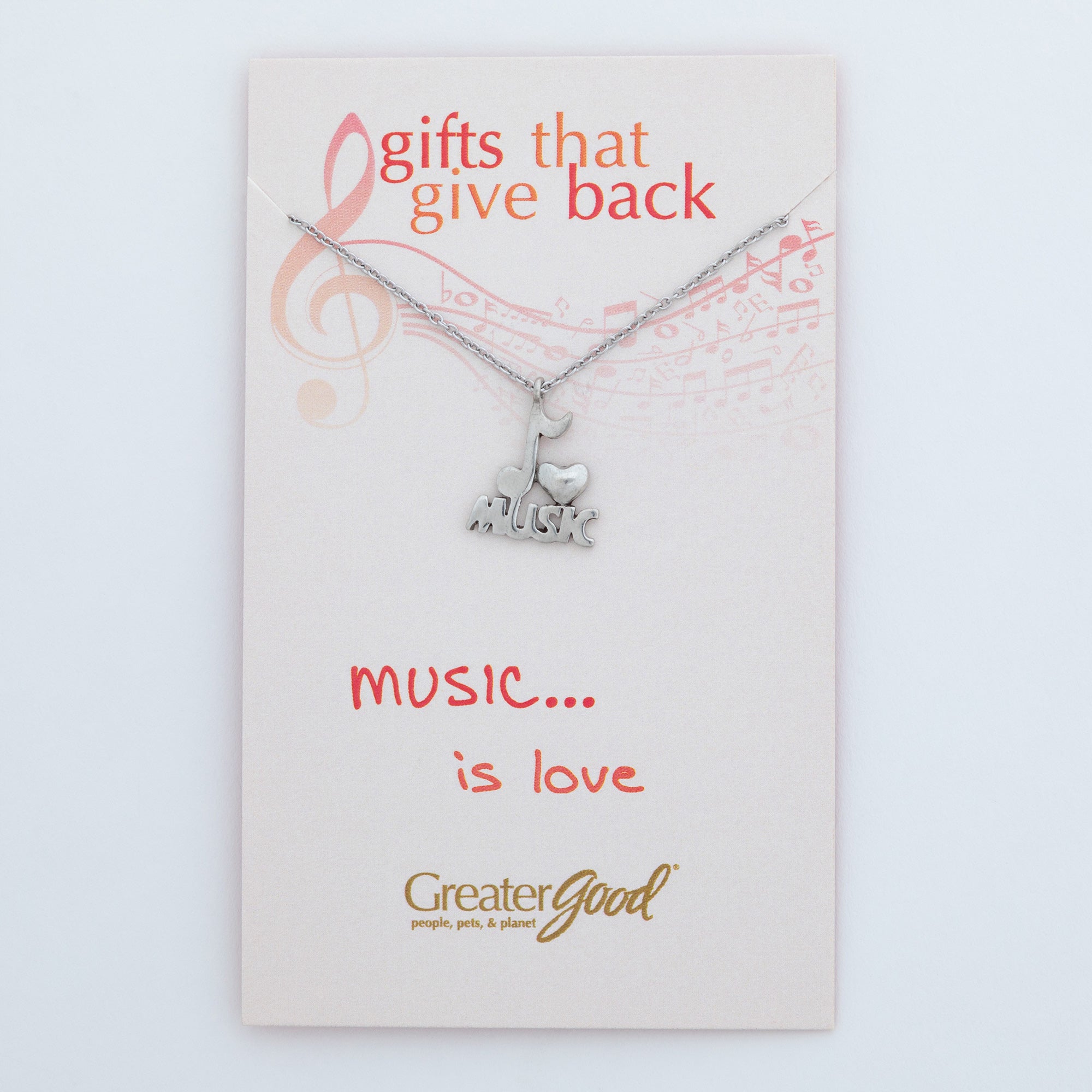 Ultimate Music Lover's Necklace - Premium Pewter Design